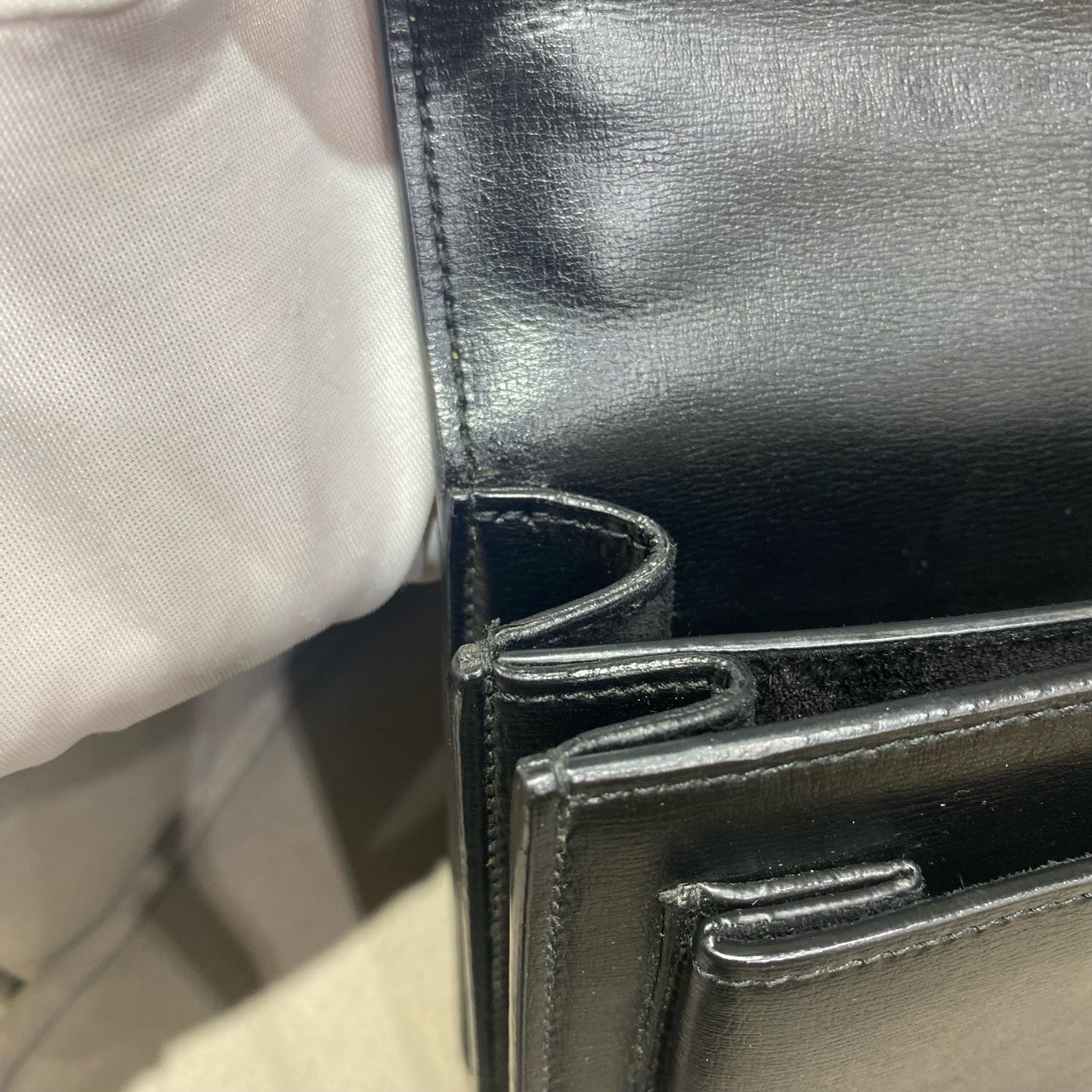 Saint Laurent - Sunset Bag - Grained cowhide leather - Black - (small)