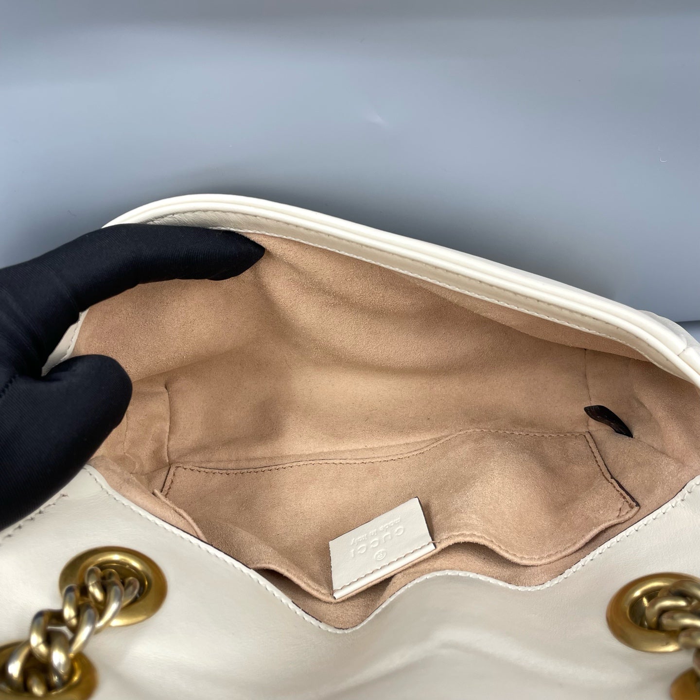 Gucci - GG Marmont Matelasse Mini Bag - Calfskin leather - White - (mini)