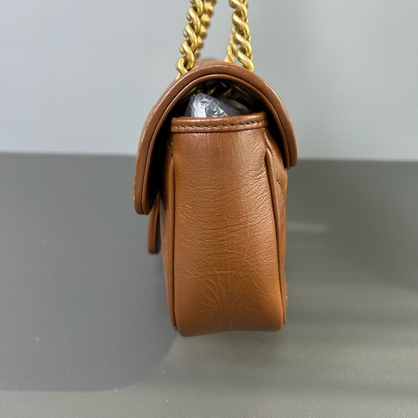 Gucci - GG Marmont Matelassé Shoulder Bag 22 - Leather - Brown - (Medium)