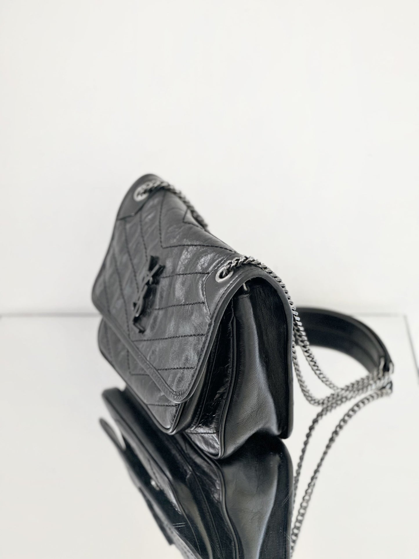 Saint Laurent - Niki Baby - Calfskin leather - Black - (mini)