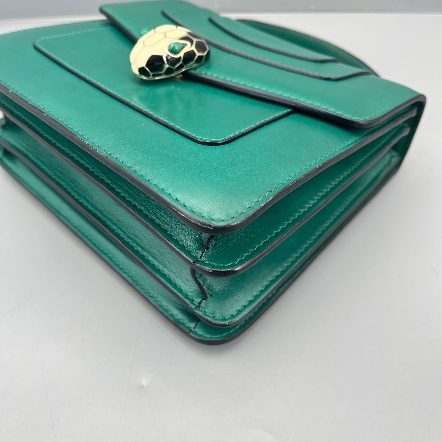 Bvlgari - Serpenti Forever Accordion Bag - Calfskin leather - Green - (Small)