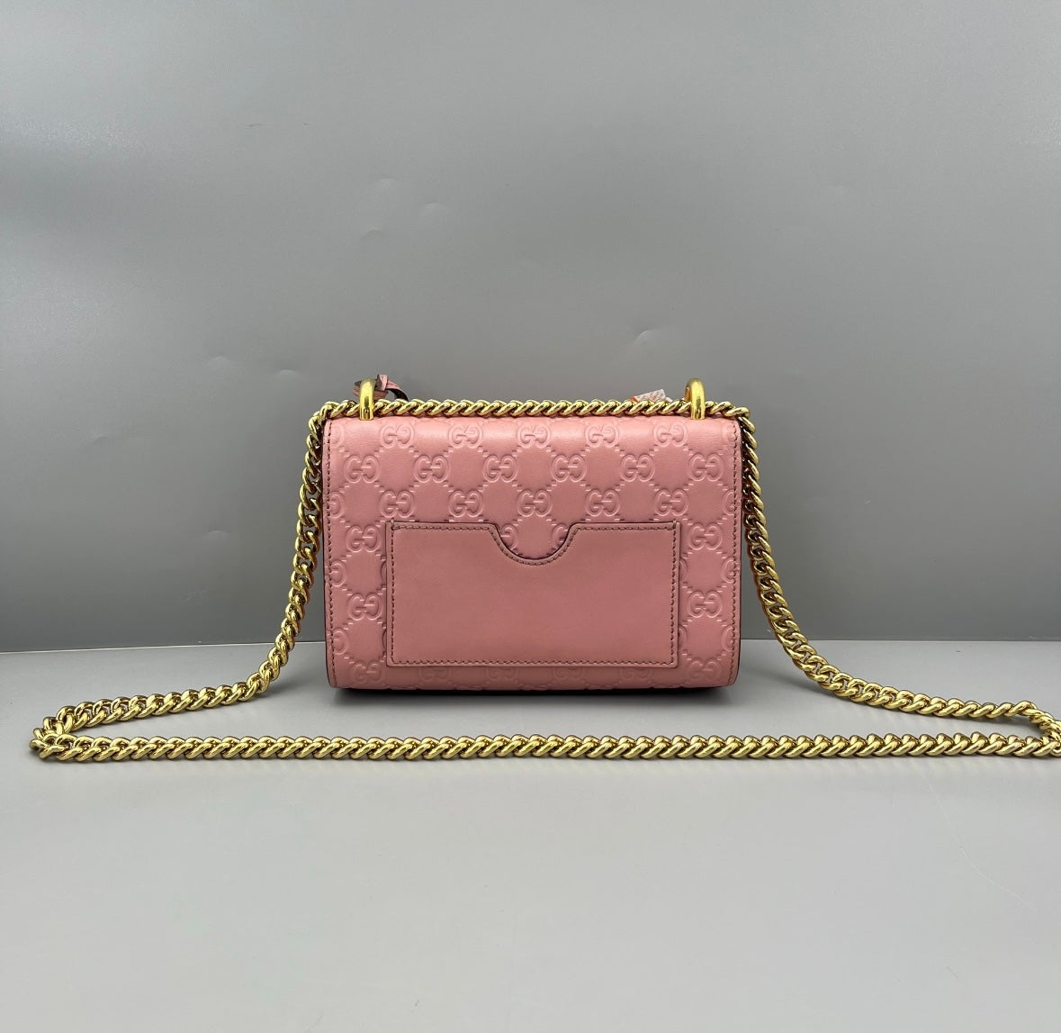 Gucci - Padlock Mini Bag - Gucci Signature Leather - Pink - (mini)