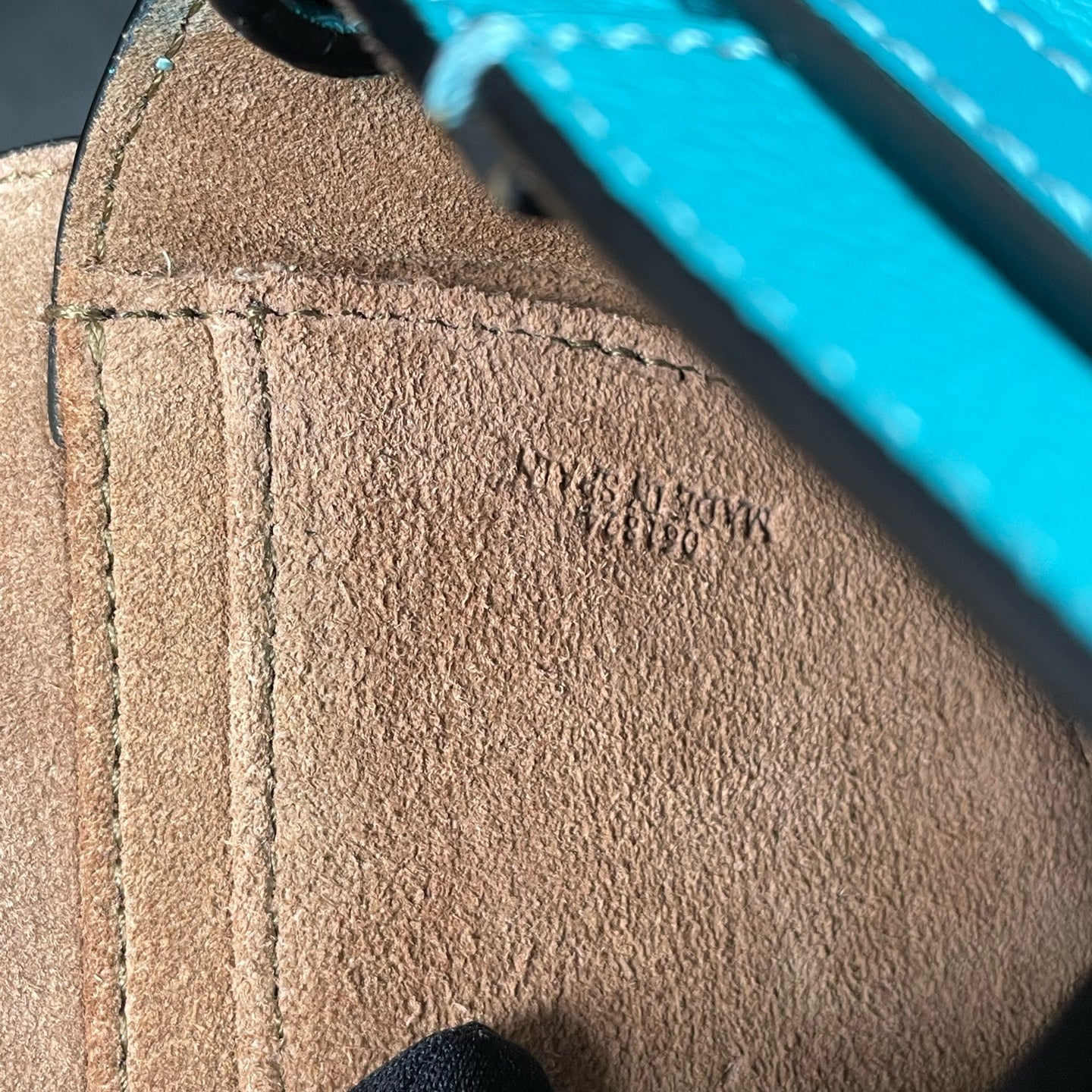 Loewe - Gate Mini Saddle Bag - Grained leather - Lake Blue - (mini)