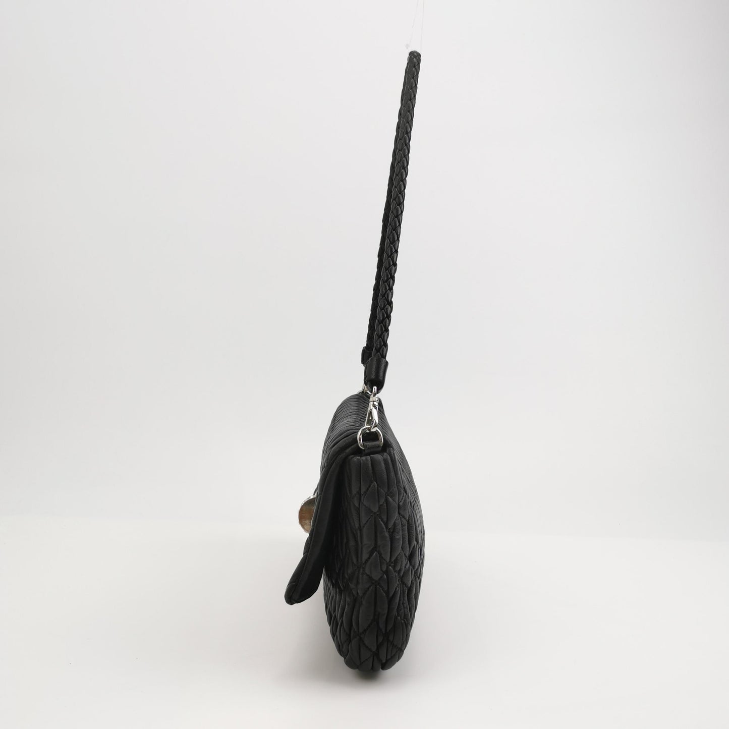 Miu Miu - Matelassé Shoulder Bag - Lambskin leather - Black - (small)