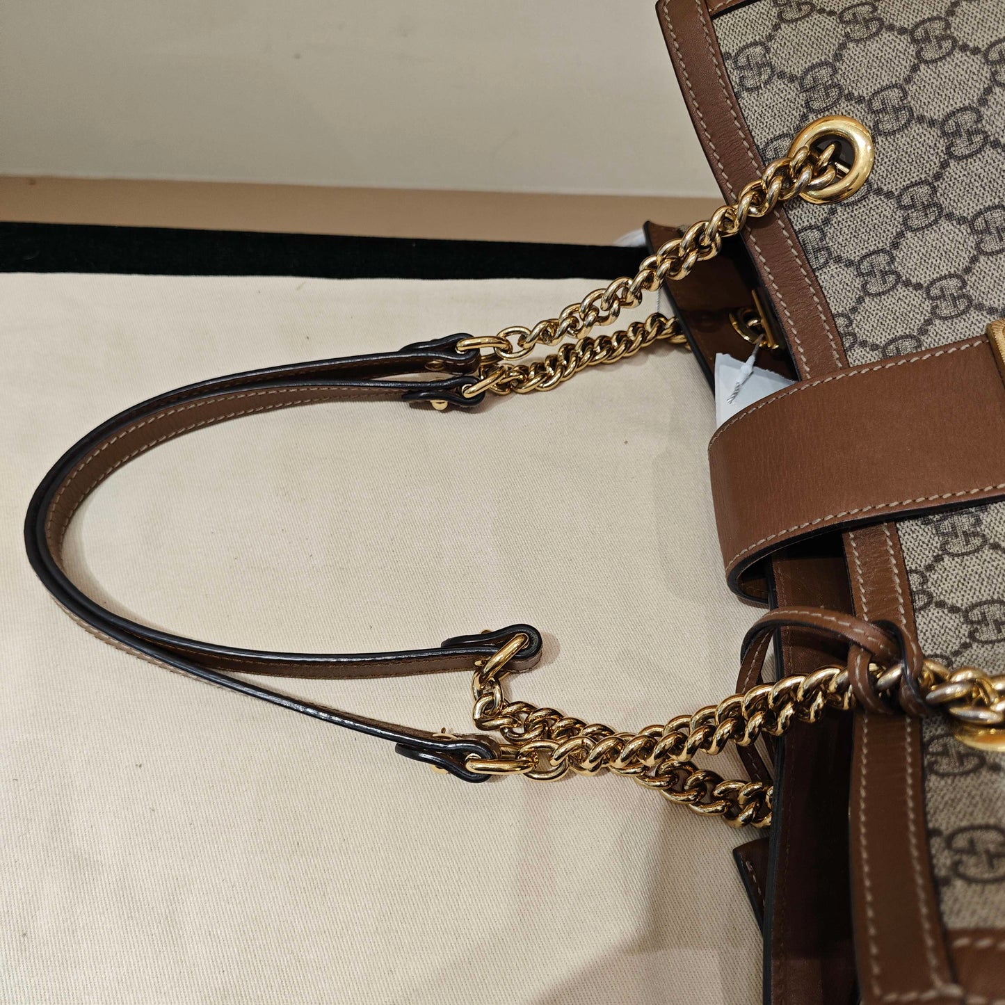 Gucci - Padlock Tote Bag - GG Supreme canvas with leather trim - Brown - (medium)
