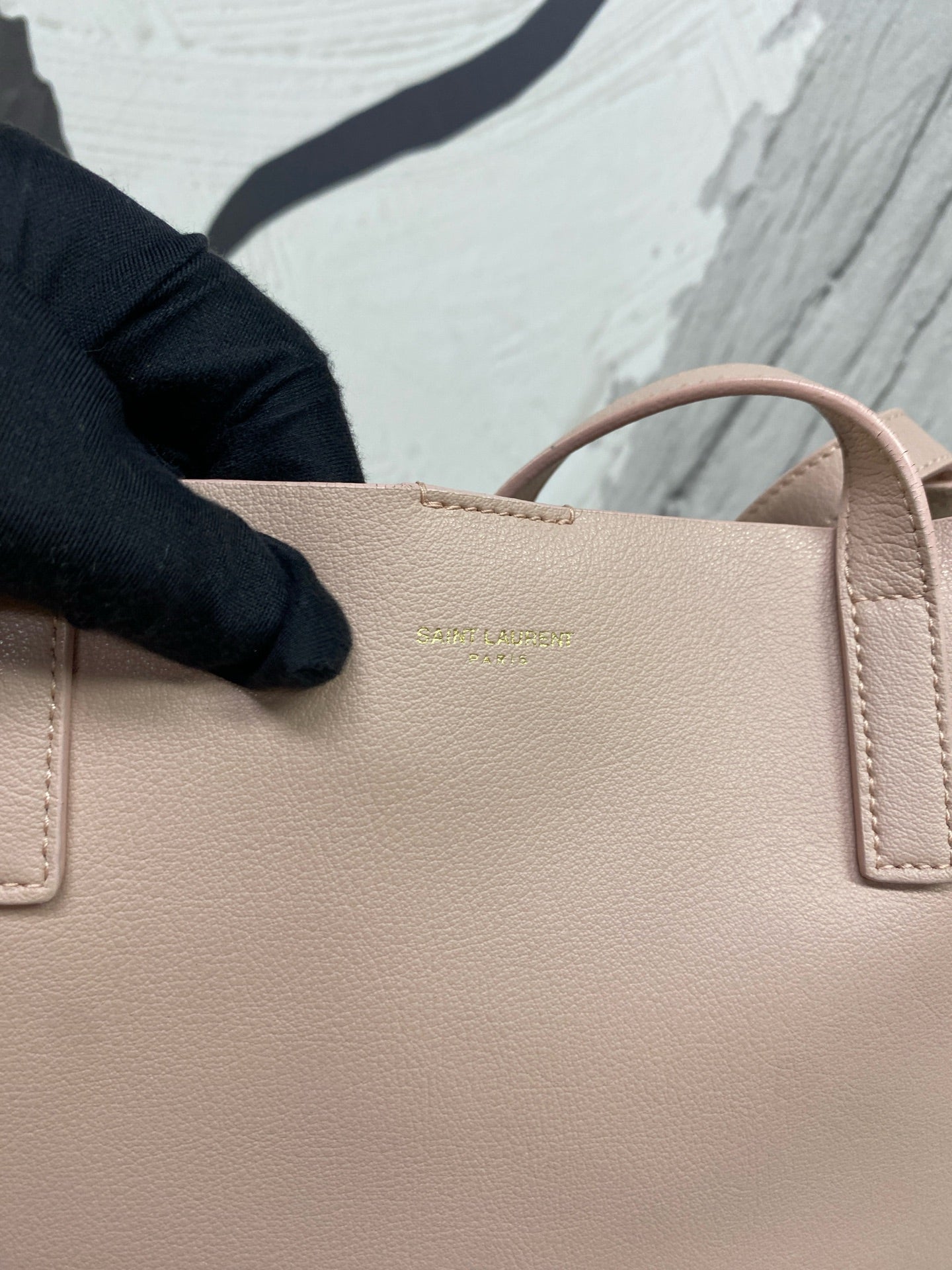 Saint Laurent - Shopping Bag Tote with Pouch - Leather - Pink - (medium)