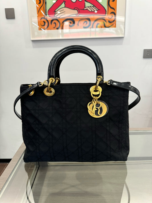 Dior - Lady Dior - Cloth - Black - (large)