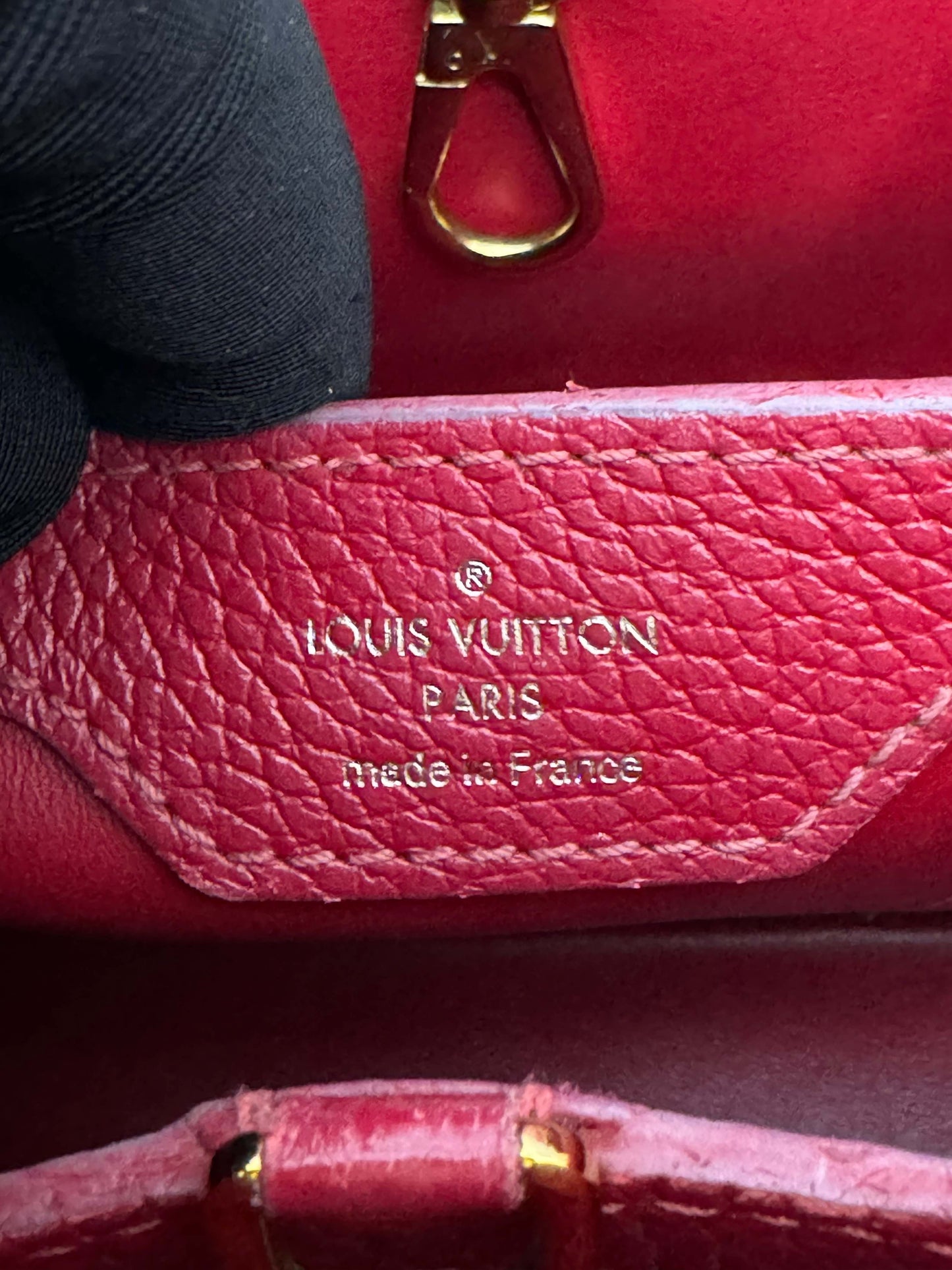 Louis Vuitton - Capucines BB - Taurillon leather with exotic lizard skin handle - Red with gold-tone hardware - (Small)