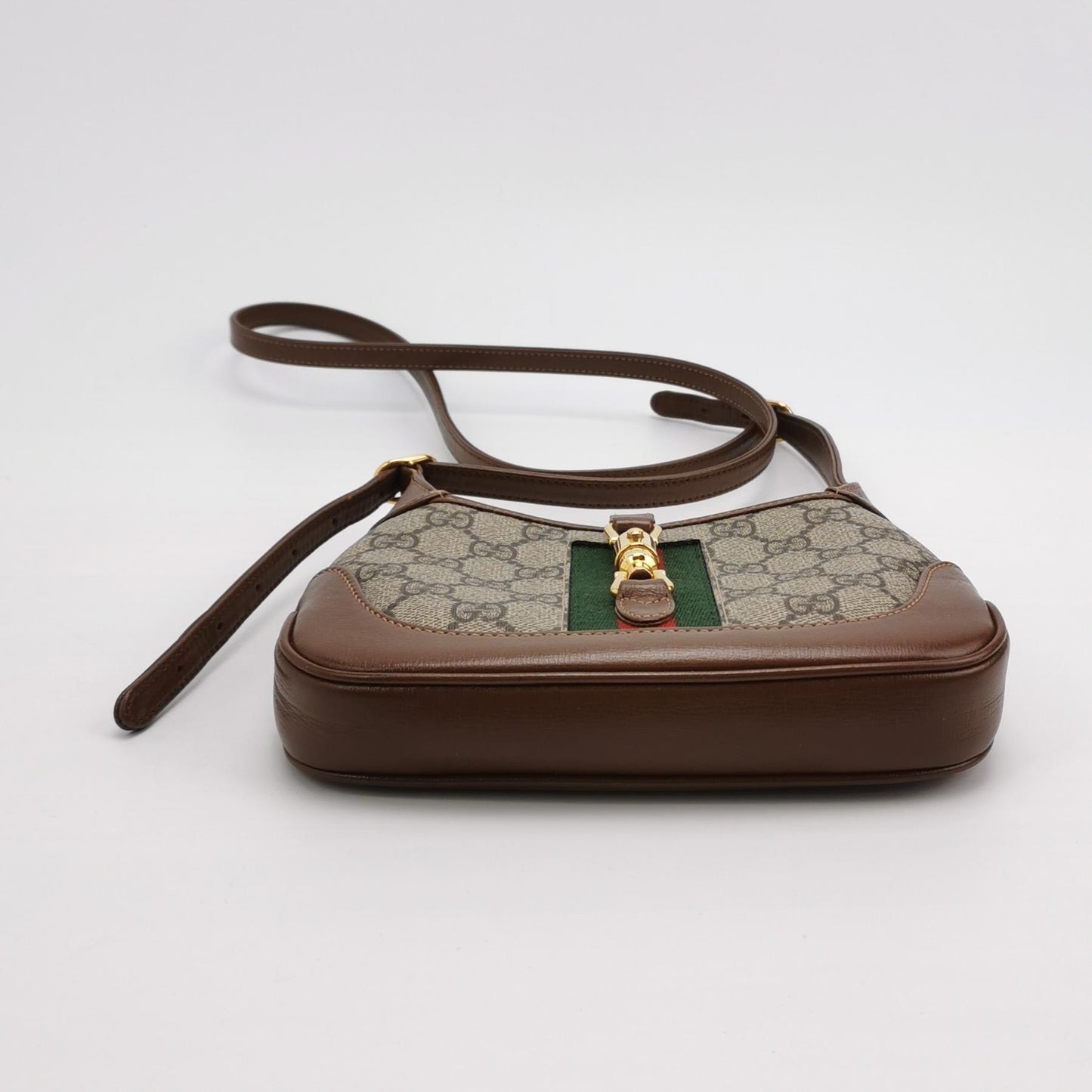 Gucci - Jackie 1961 Mini Bag - GG Supreme canvas with Leather trim - Beige and Brown - (mini)