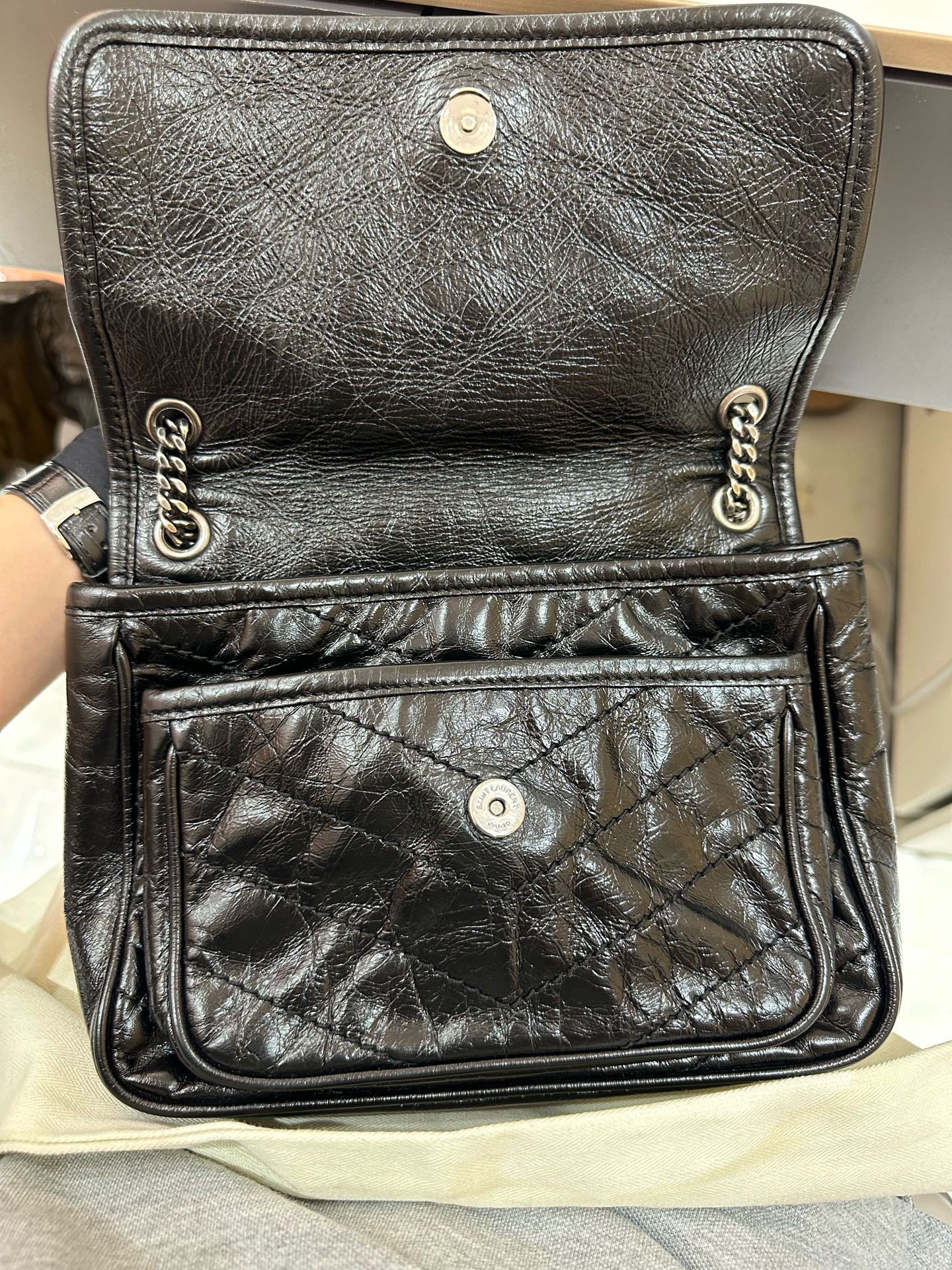 Saint Laurent - Niki Baby - Calfskin leather - Black - (mini)