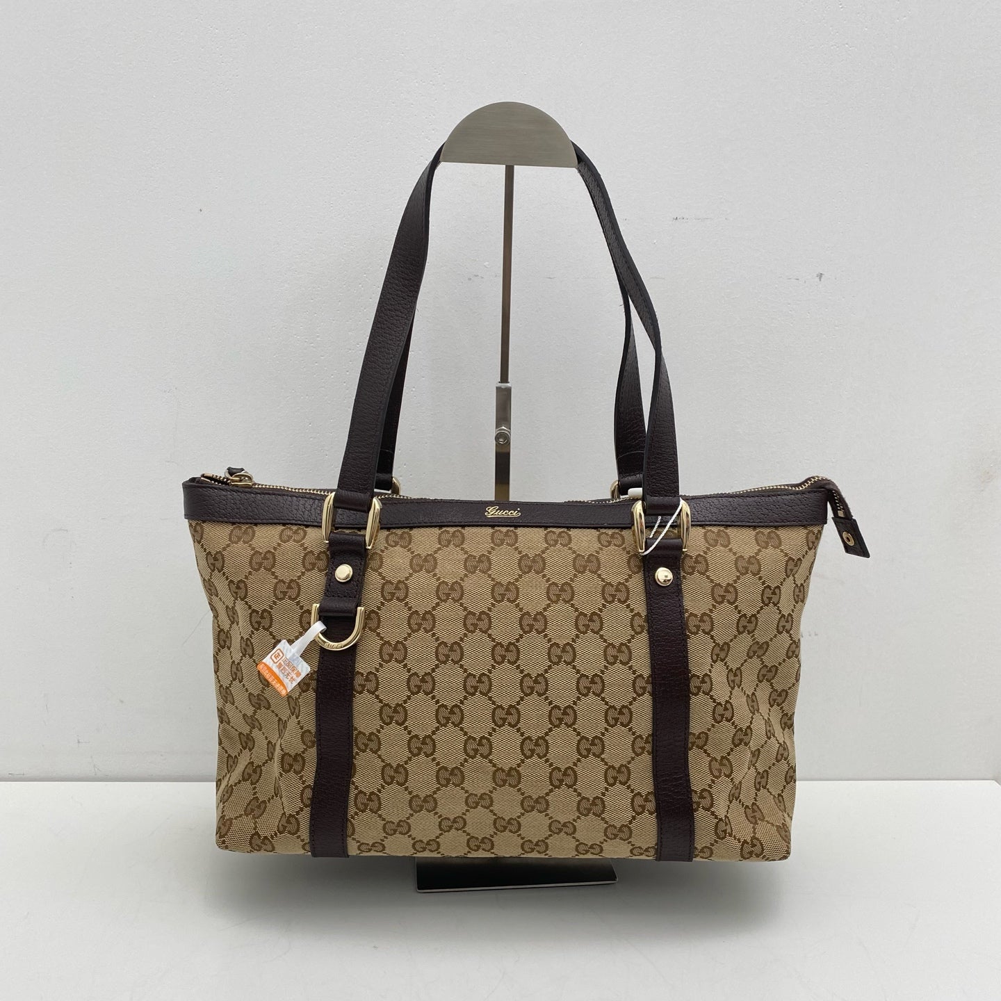 Gucci - GG Canvas Tote 002571803 - Canvas and Leather - Brown - (Medium)