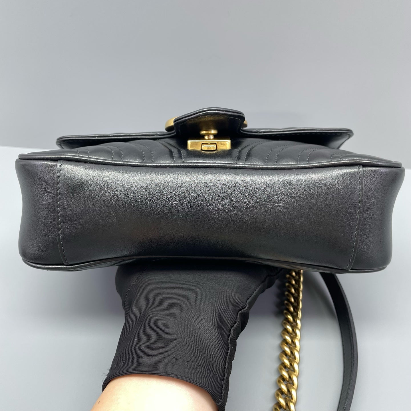 Gucci - GG Marmont Matelassé Mini Shoulder Bag - Leather - Black - (mini)