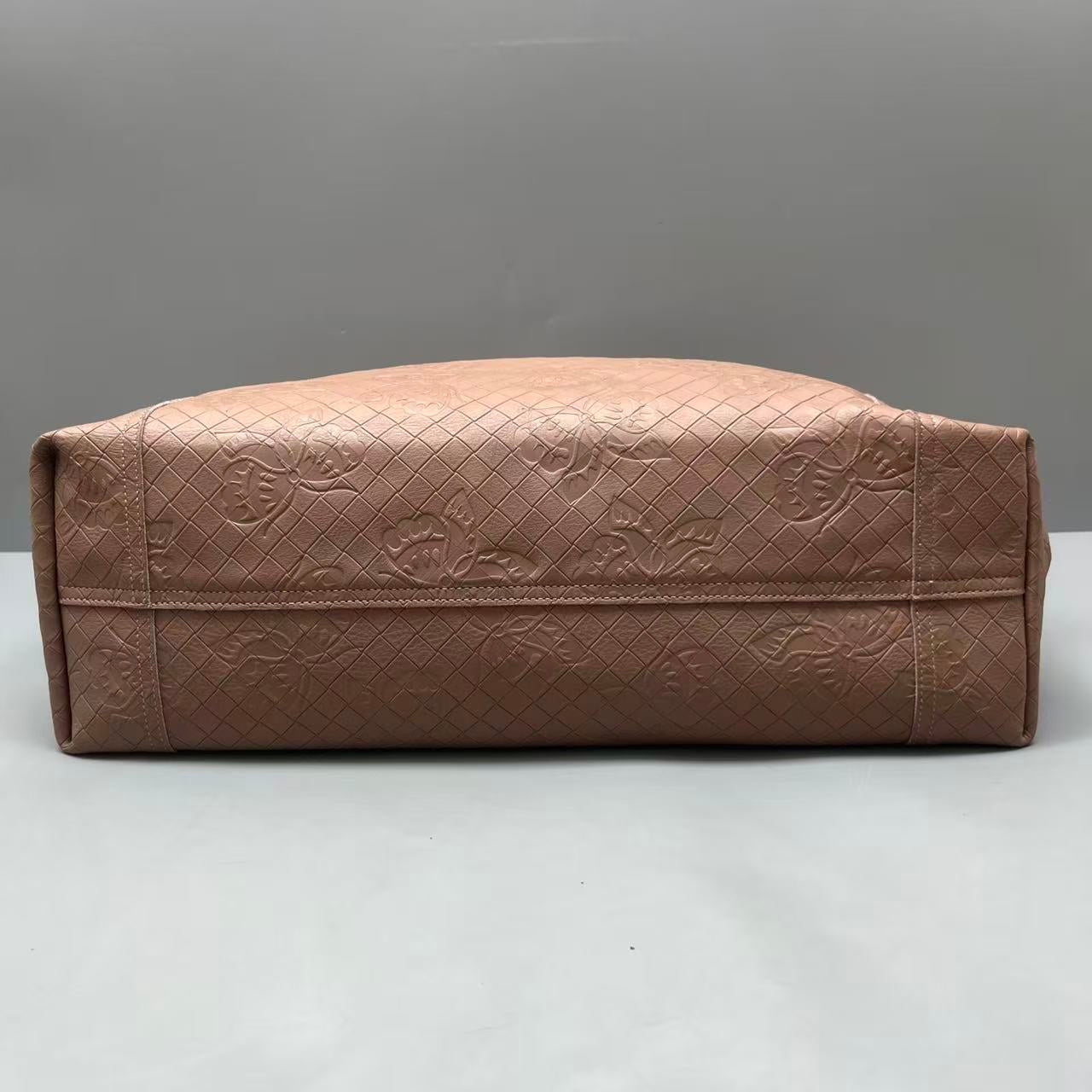 Bottega Veneta - Checkered Butterfly Embossed Tote - Leather - Pink - (large)