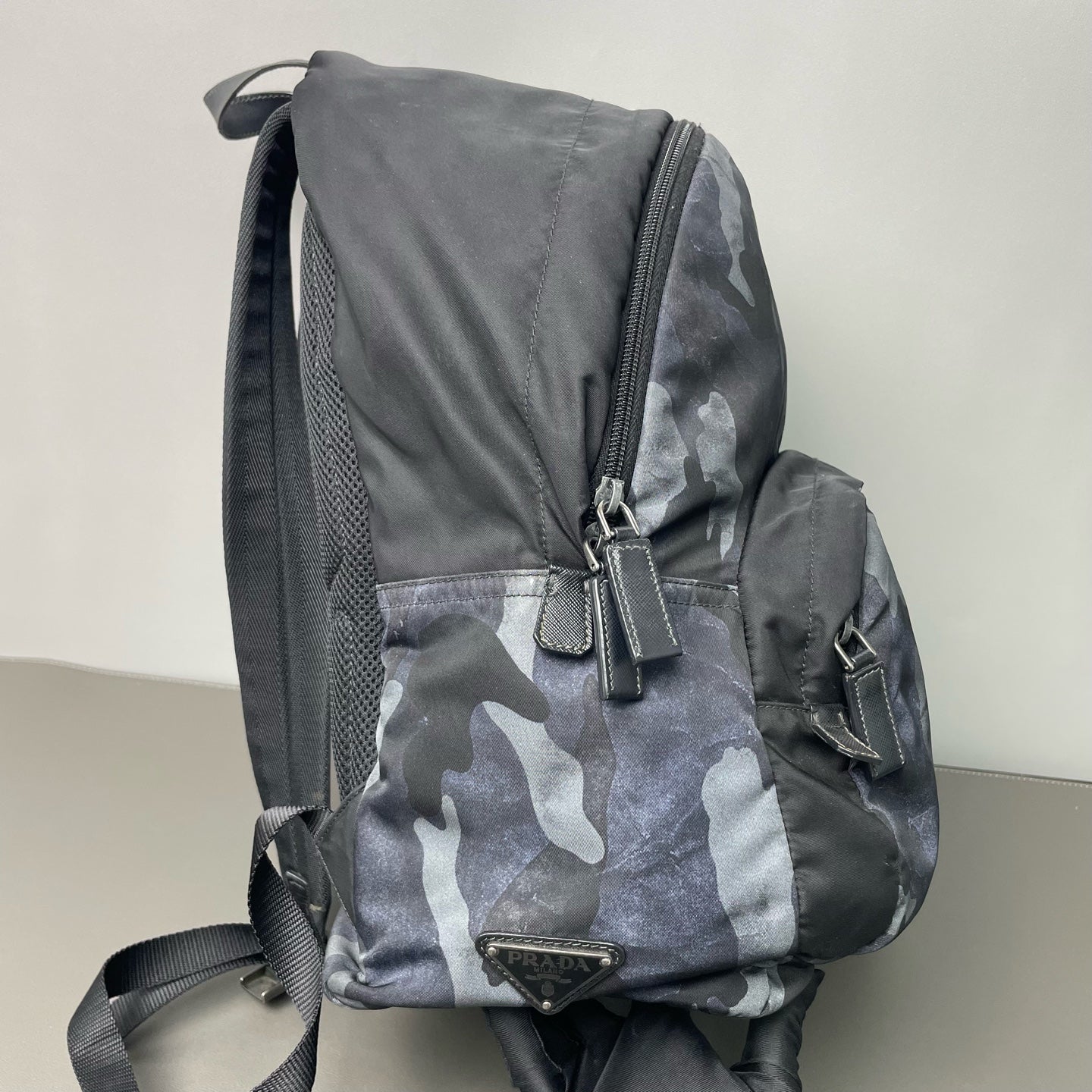 Prada - Camouflage Nylon Backpack - Nylon with Saffiano leather trim - Multicolour - (medium)