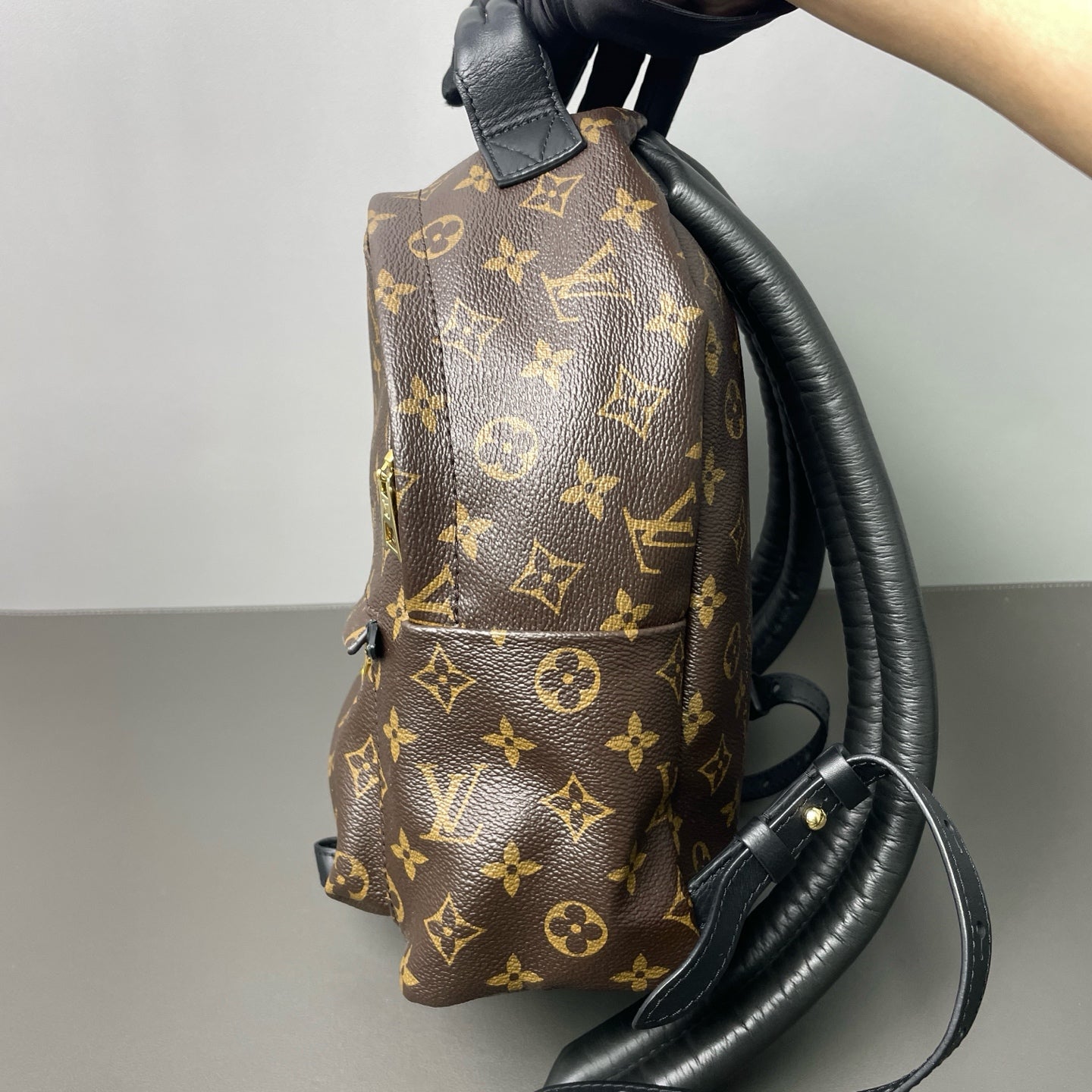Louis Vuitton - Palm Springs PM Backpack - Monogram coated canvas with cowhide leather trim - Brown - (small)