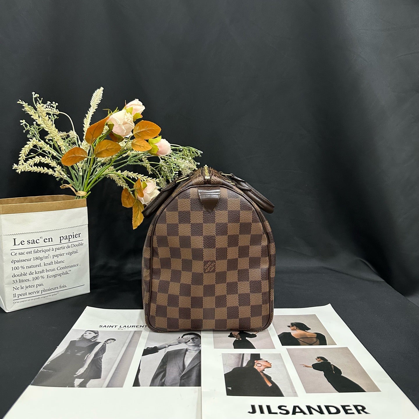 Louis Vuitton - Speedy 30 - Damier Ebene coated canvas with cowhide leather trim - Brown - (medium)