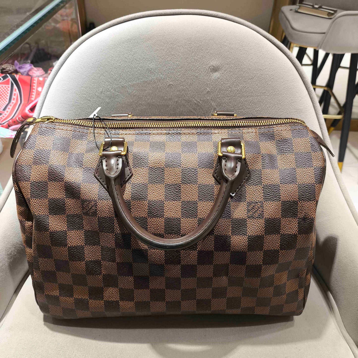 Louis Vuitton - Speedy 30 - Damier Ebene coated canvas with leather trim - Brown - (Medium)