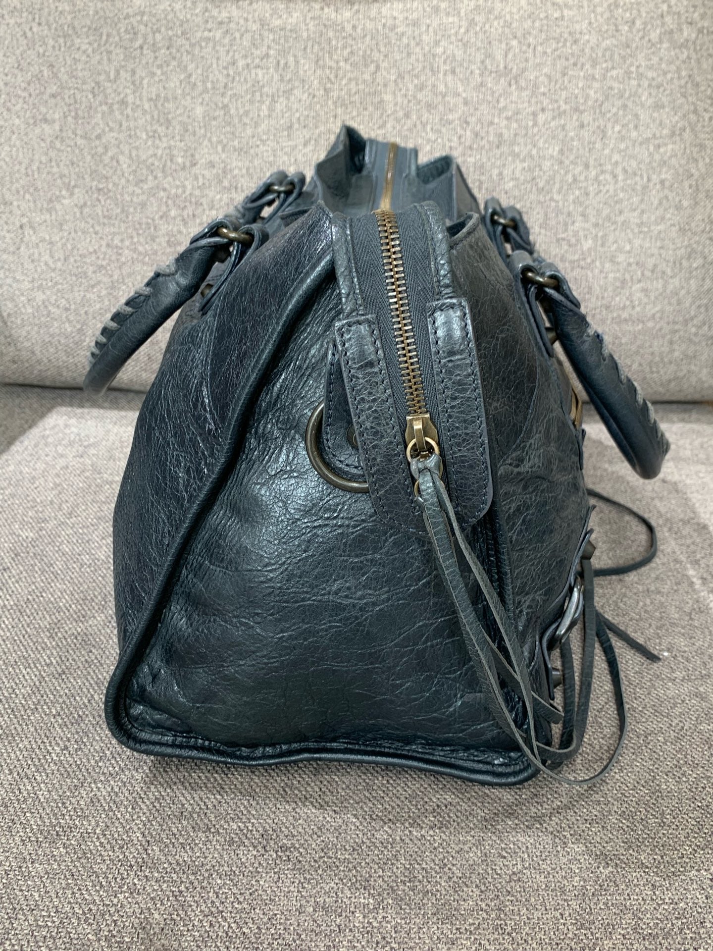 Balenciaga - City - Leather - Grey - (large)