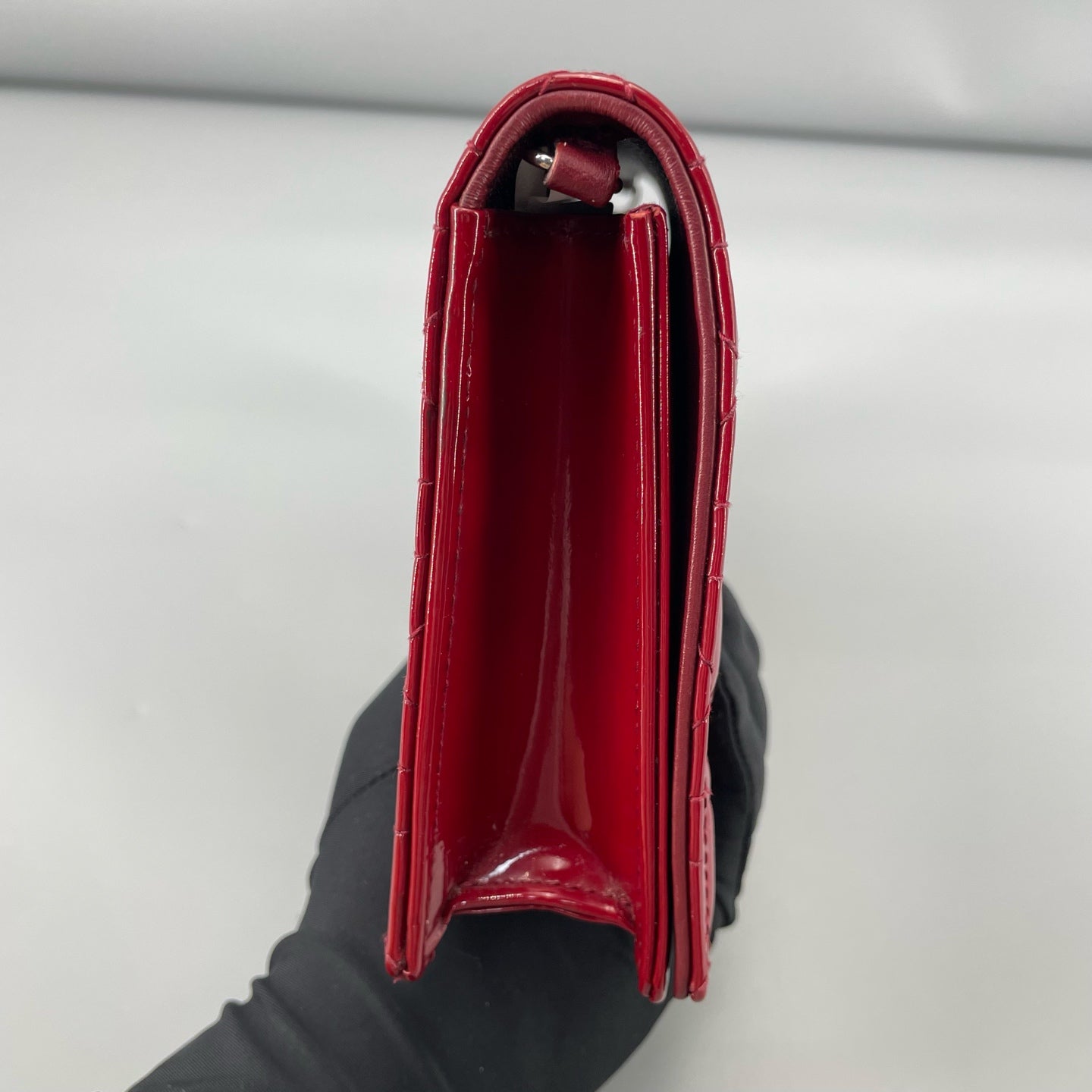 Dior - Lady Dior WOC (Wallet on Chain) - Patent leather - Red - (Mini)