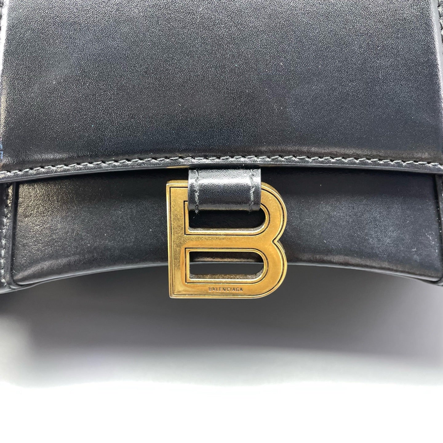 Balenciaga - Hourglass Top Handle Bag - Leather - Black - (Small)
