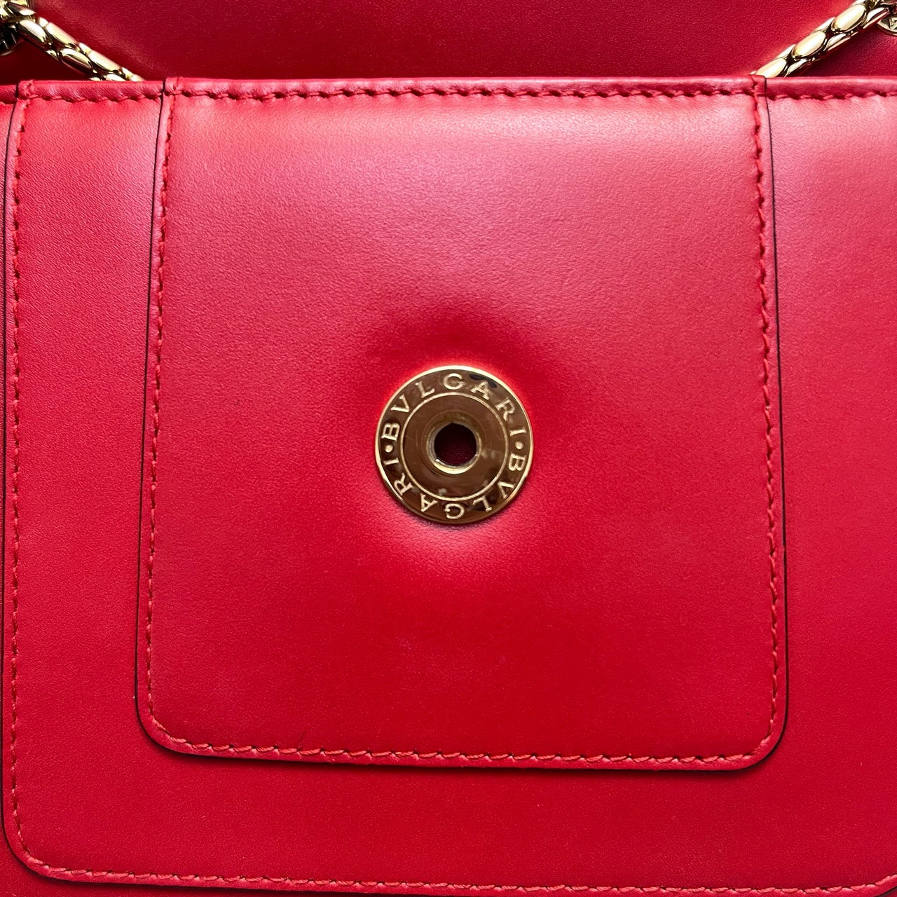 Bvlgari - Serpenti Forever Flap Cover Bag - Cowhide leather - Red - (Small)