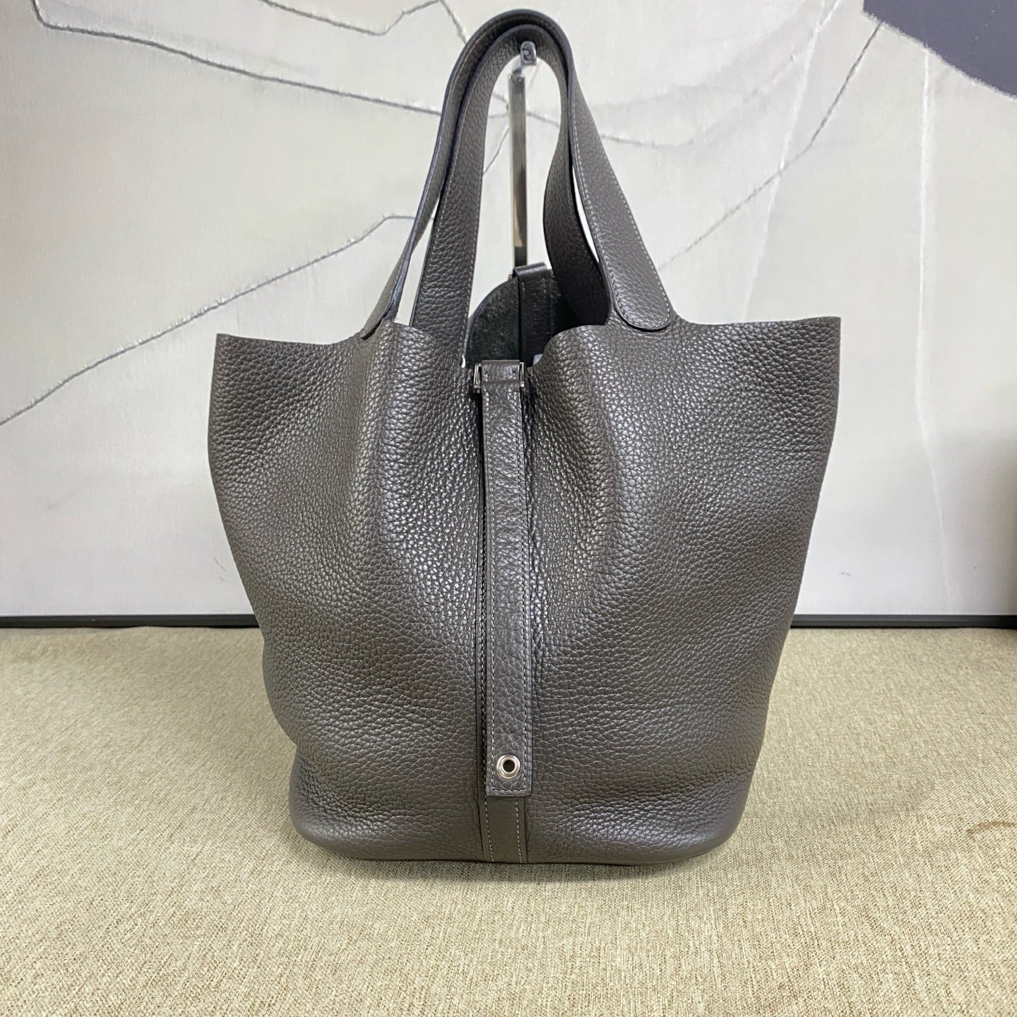 Hermès - Picotin Lock 26 - Taurillon Clemence leather - Cumulus Grey - (Medium)