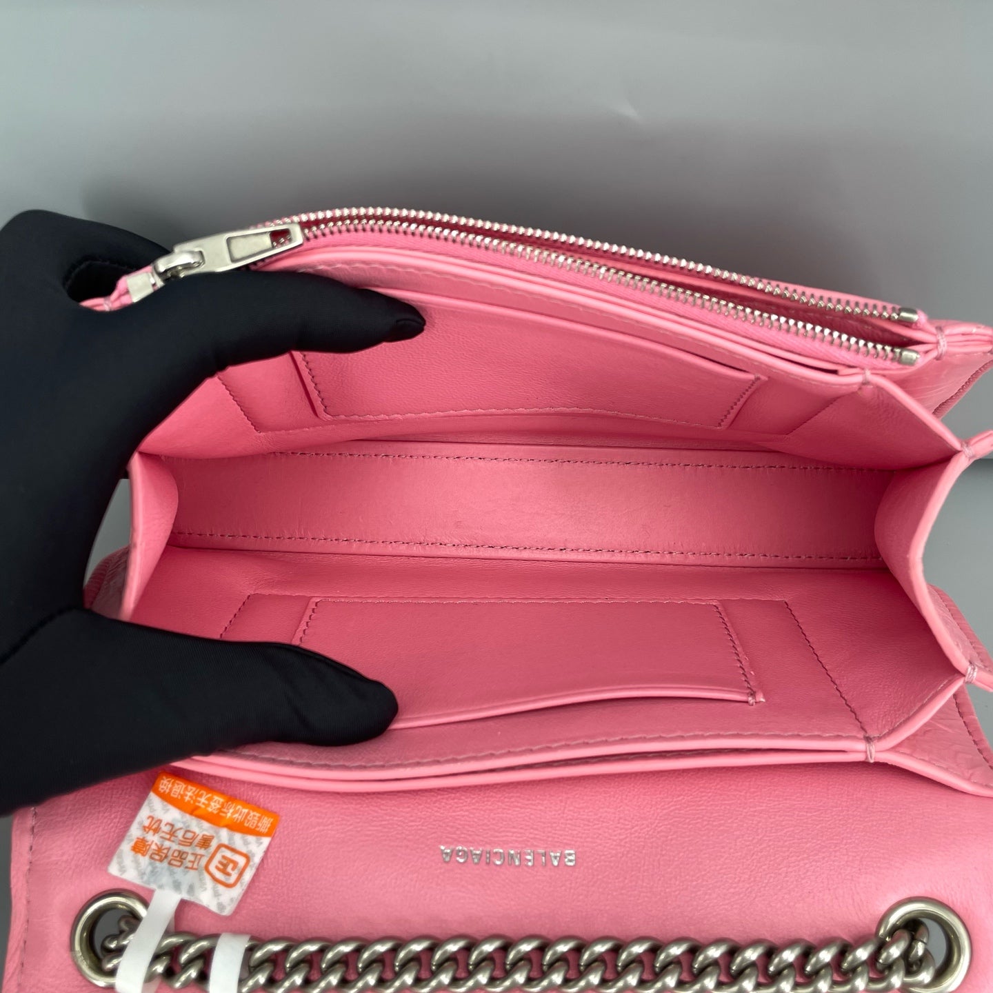 Balenciaga - Hourglass Chain Wallet - Leather - Pink - (mini)