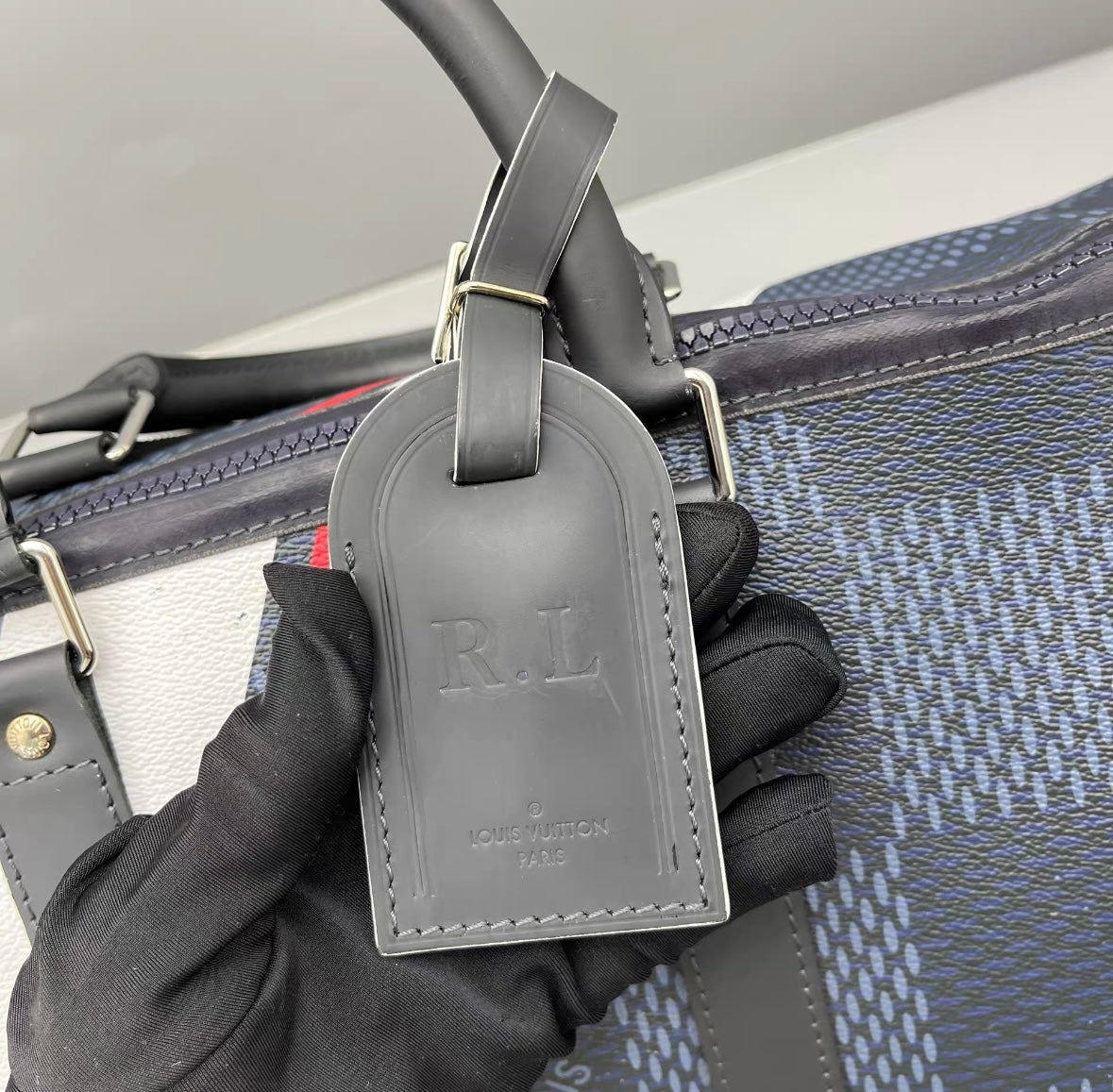 Louis Vuitton - Keepall Bandouliere 45 America's Cup Regatta - Coated canvas with leather trim - Navy Blue, White, and Red - (Large)