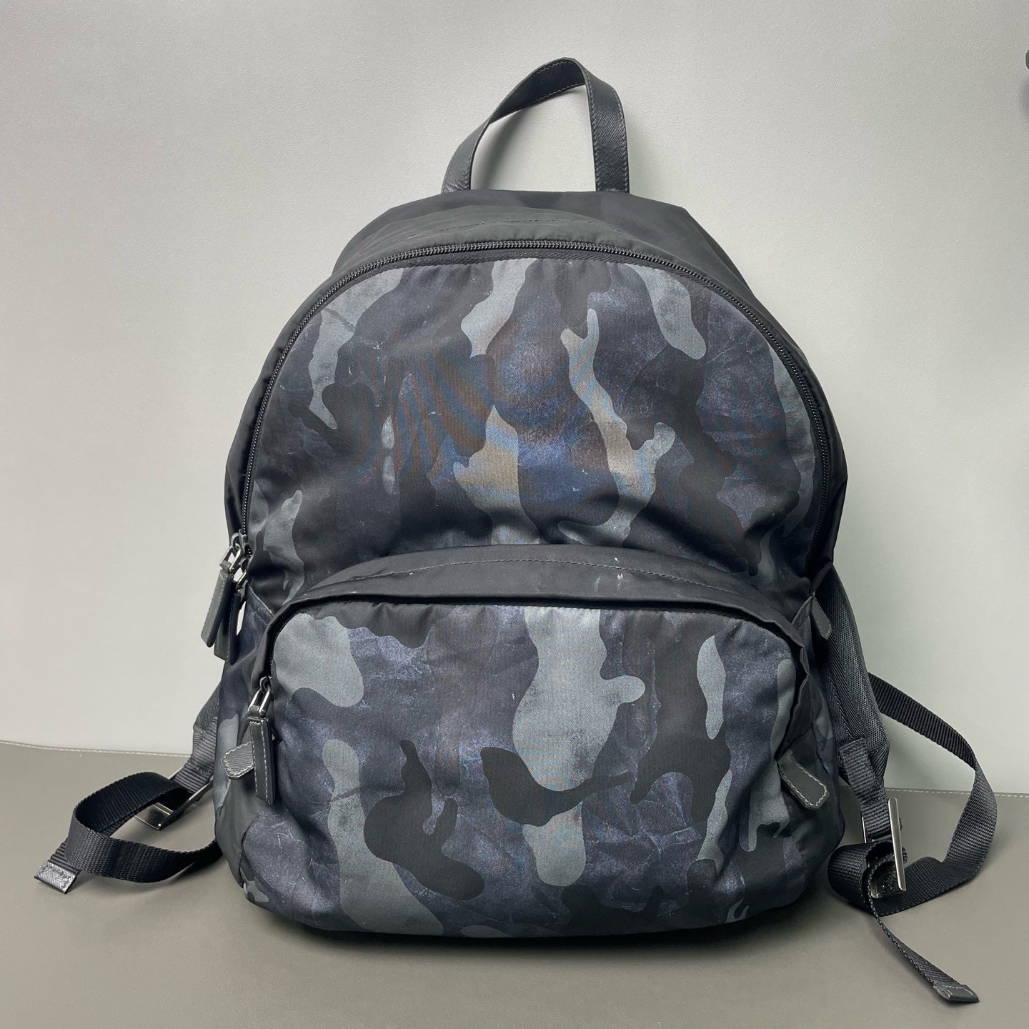 Prada - Camouflage Nylon Backpack - Nylon with Saffiano leather trim - Multicolour - (medium)