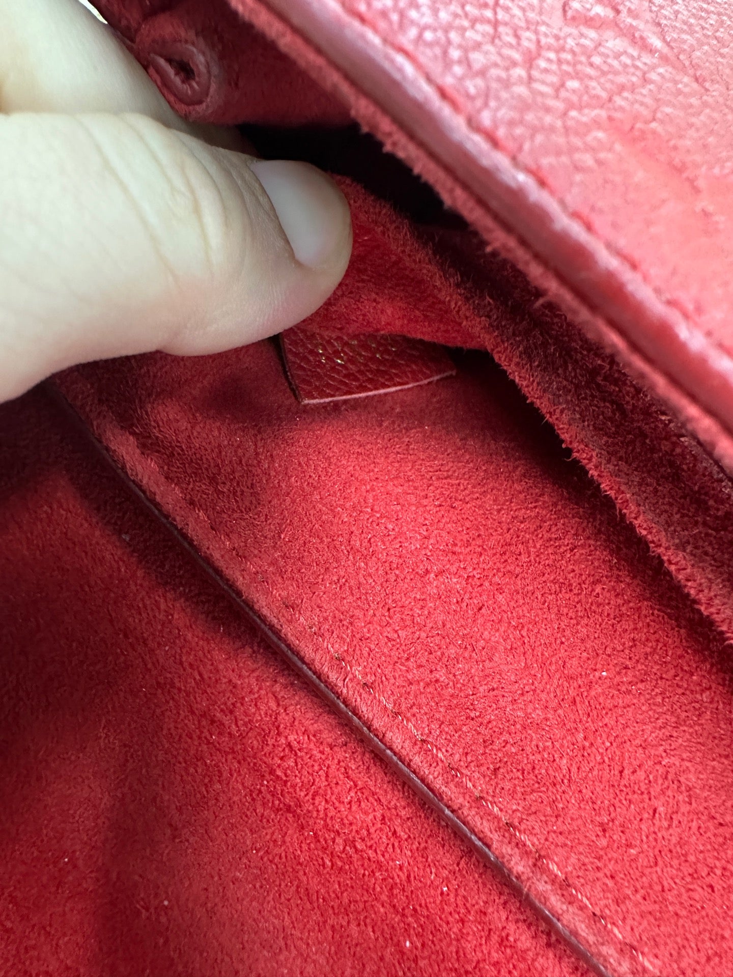 Louis Vuitton - Saint Sulpice - Embossed Monogram Leather - Red - (small)