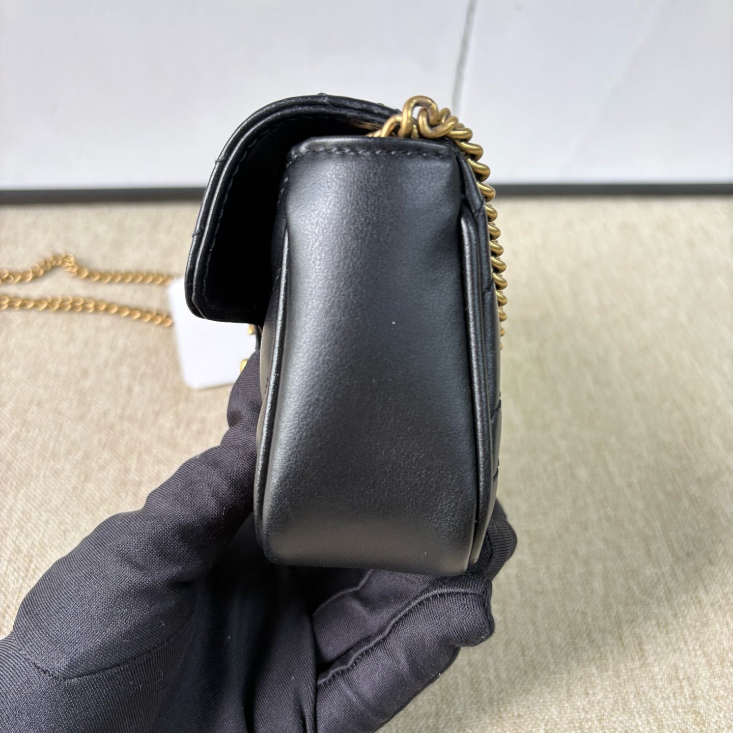 Gucci - GG Marmont Mini - Leather - Black - (mini)