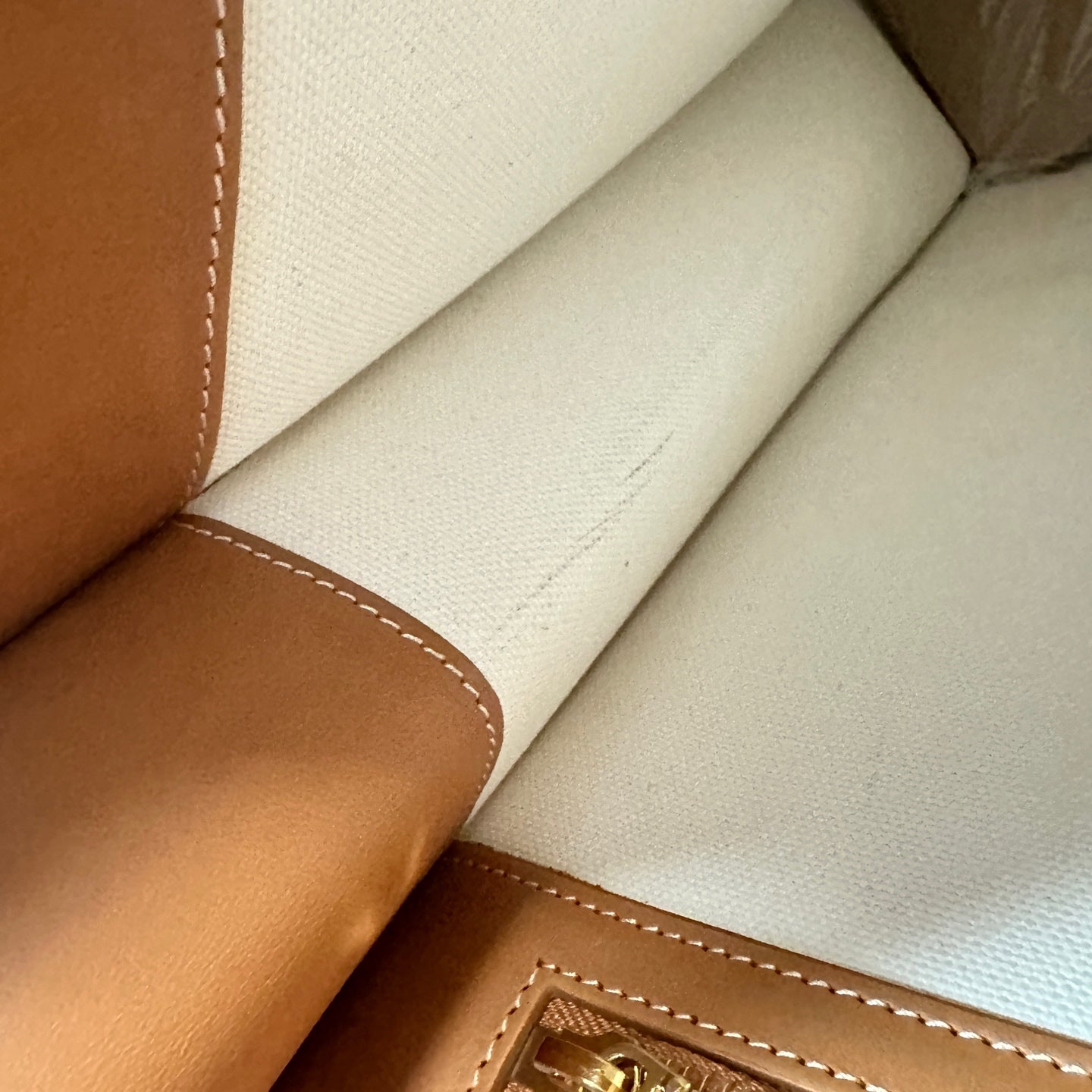 Celine - Cabas - Canvas and Leather - White and Brown - (large)