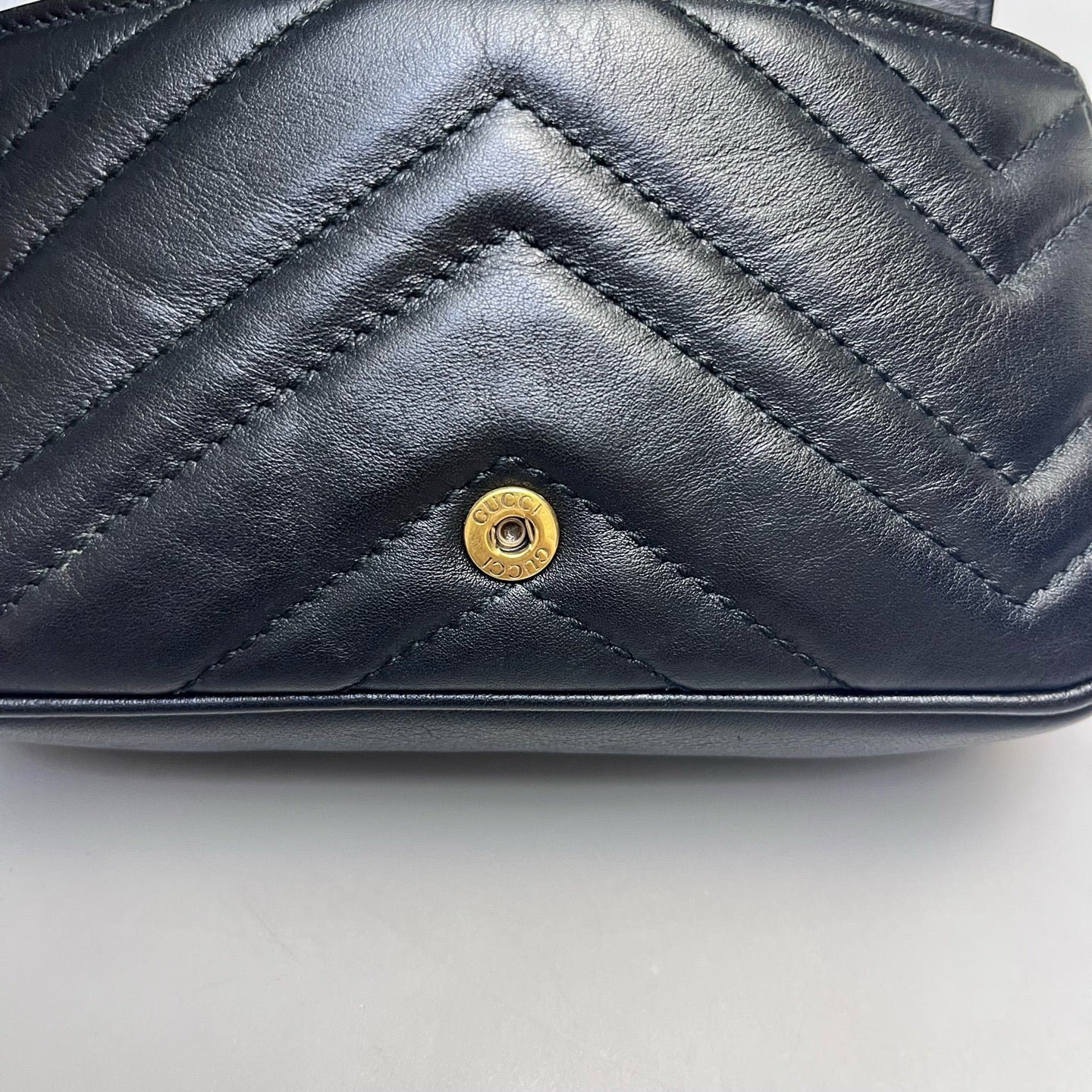 Gucci - GG Marmont Super Mini Chain Bag - Leather - Black - (mini)
