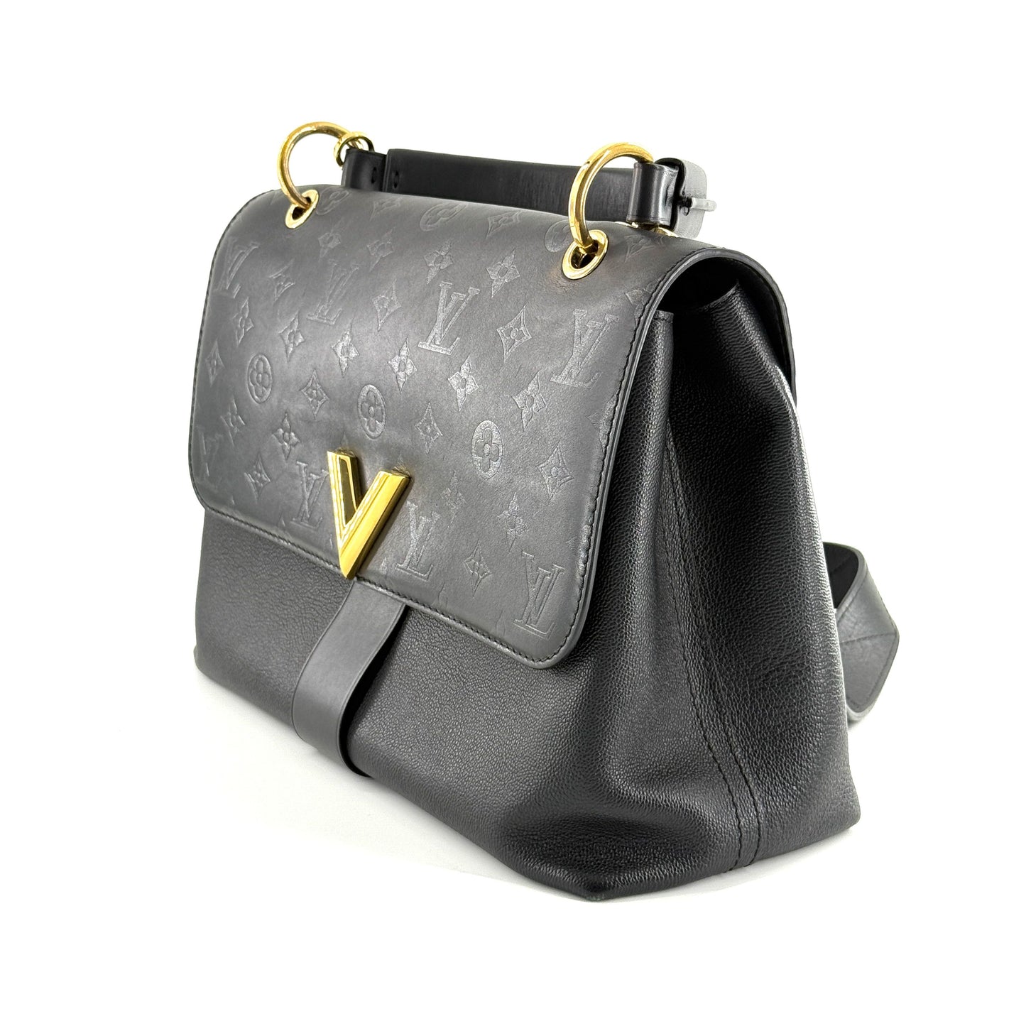 Louis Vuitton - Very Chain - Grained leather and embossed Monogram leather - Black - (medium)