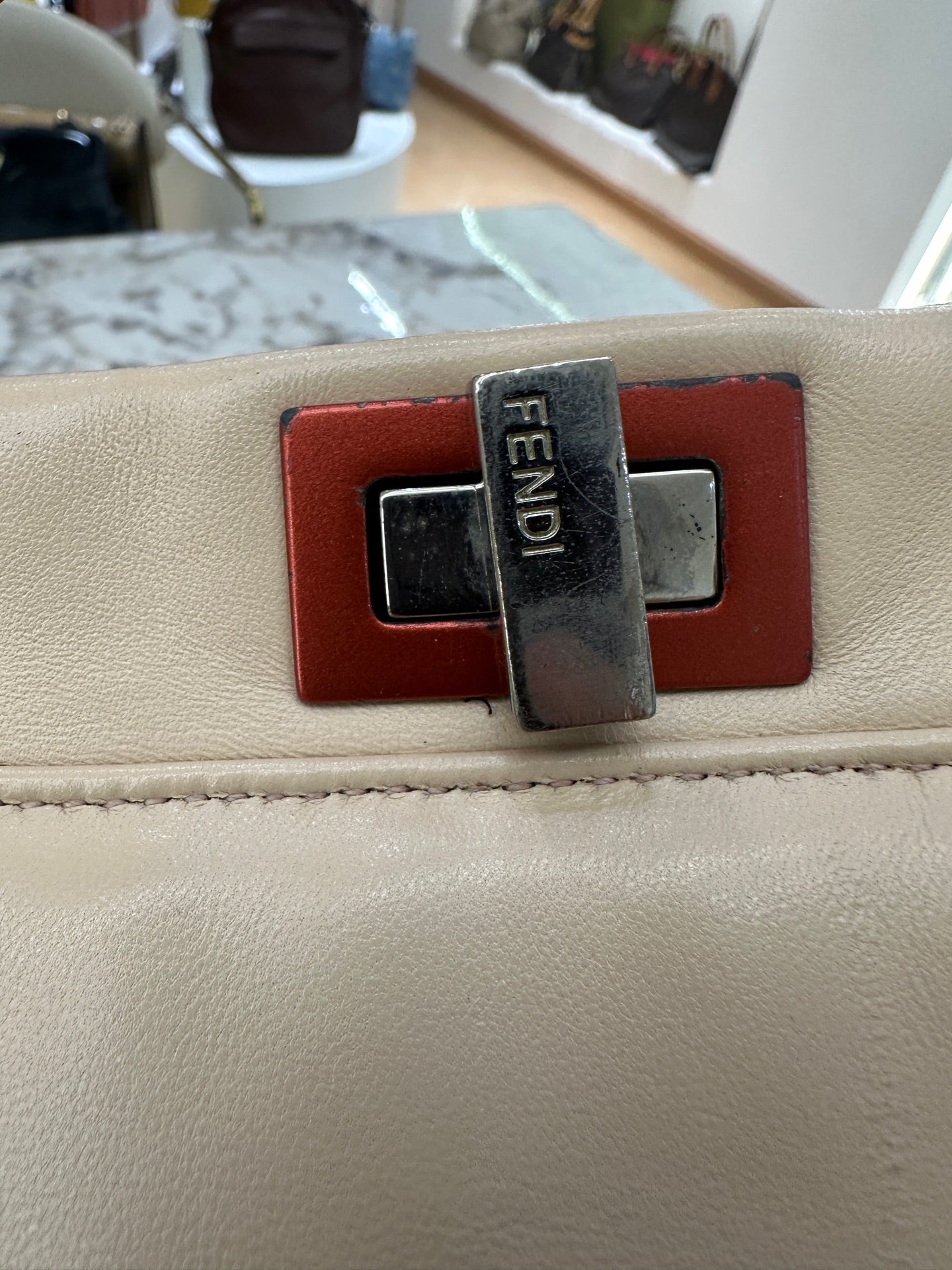 Fendi - Peekaboo - Lambskin leather - Beige - (Mini)