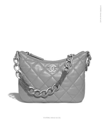 Chanel - 23A Tassel Chain Hobo Bag - Lambskin leather - Black - (mini)