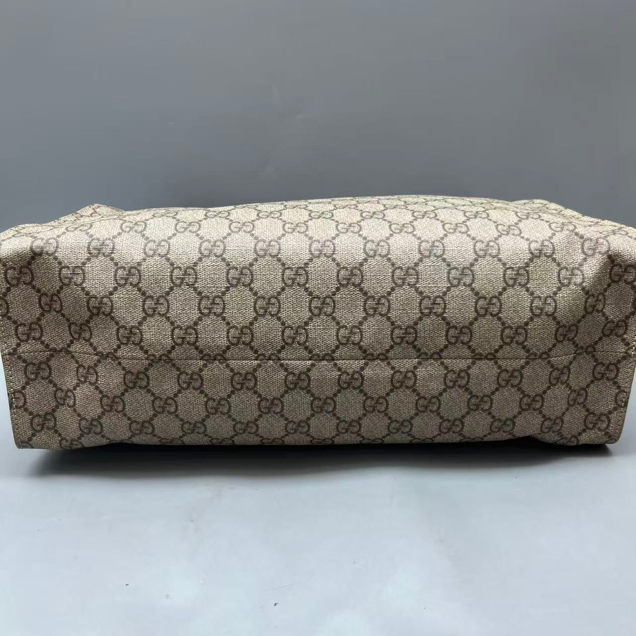 Gucci - GucciGhost GG Supreme Tote Bag - GG Supreme canvas with leather trim - Brown - (large)