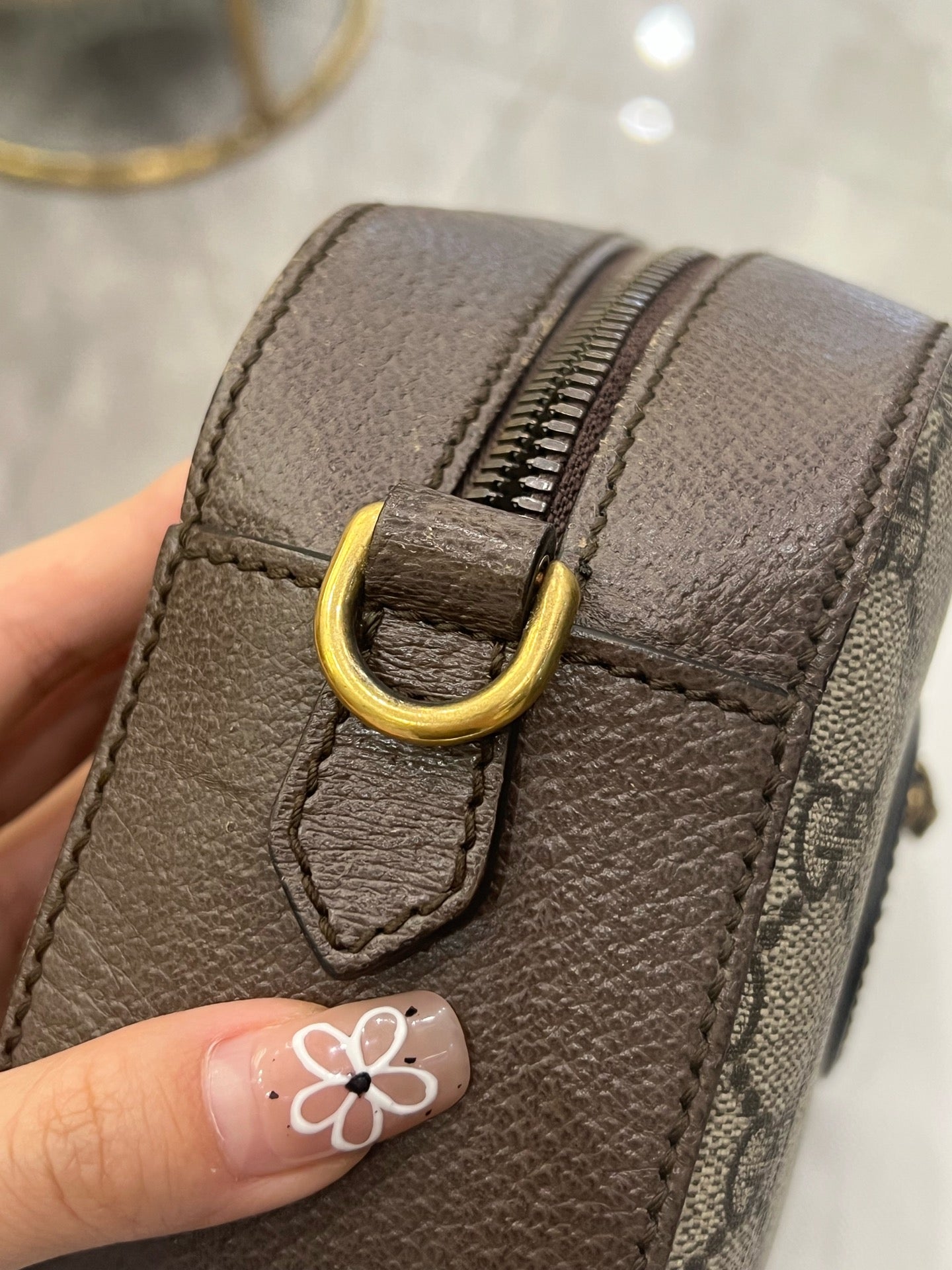 Gucci - Ophidia GG Supreme Tiger Head Camera Bag - GG Supreme canvas and leather - Beige and Brown with Multicolour strap - (small)
