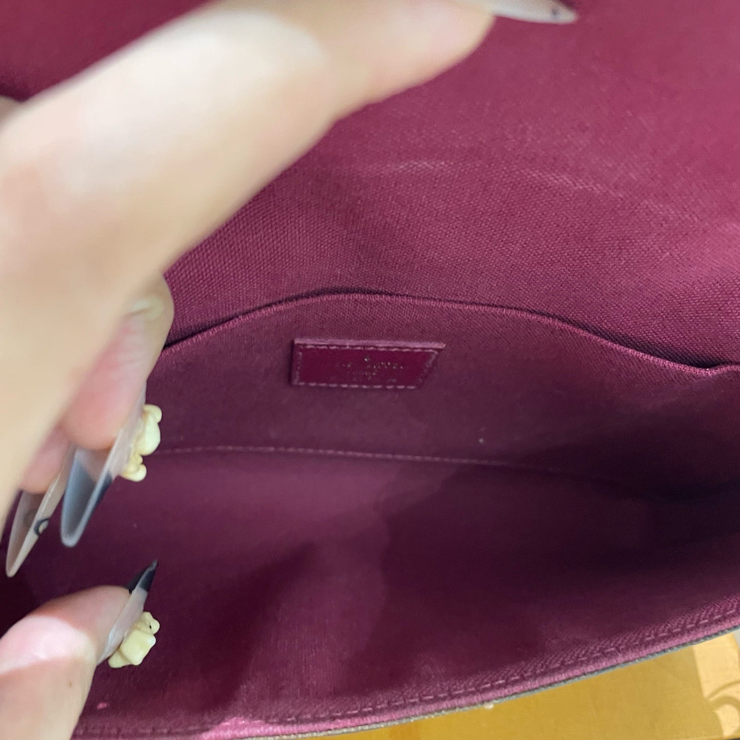 Louis Vuitton - Pochette Félicie - Monogram coated canvas with grained leather trim and interior - Brown - (mini)