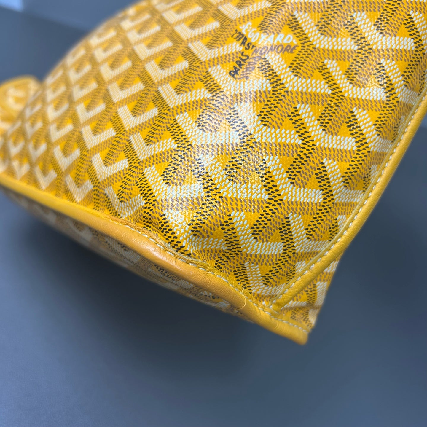 Goyard - Anjou Mini Reversible Tote - Goyardine canvas with leather trim - Yellow - (mini)