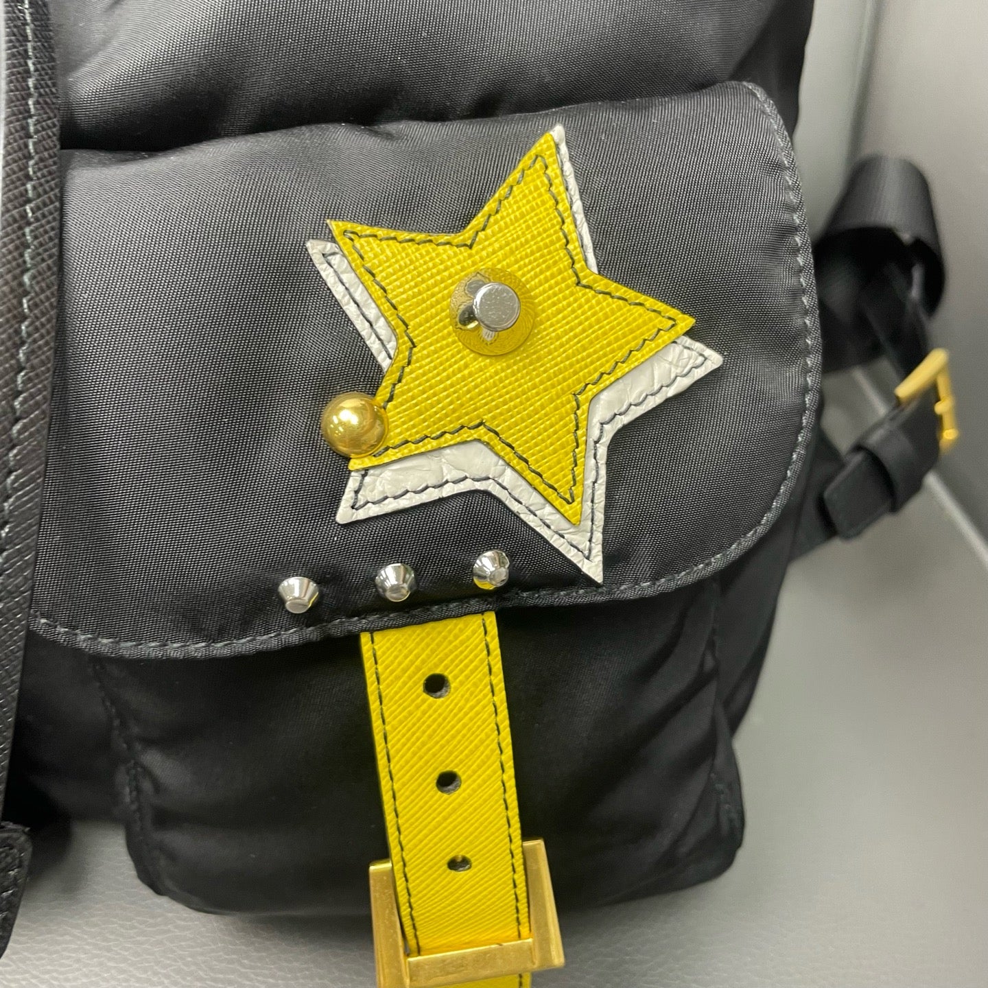 Prada - Nylon Robot Backpack - Nylon with Saffiano Leather accents - Black with Multicolour Accents - (Medium)