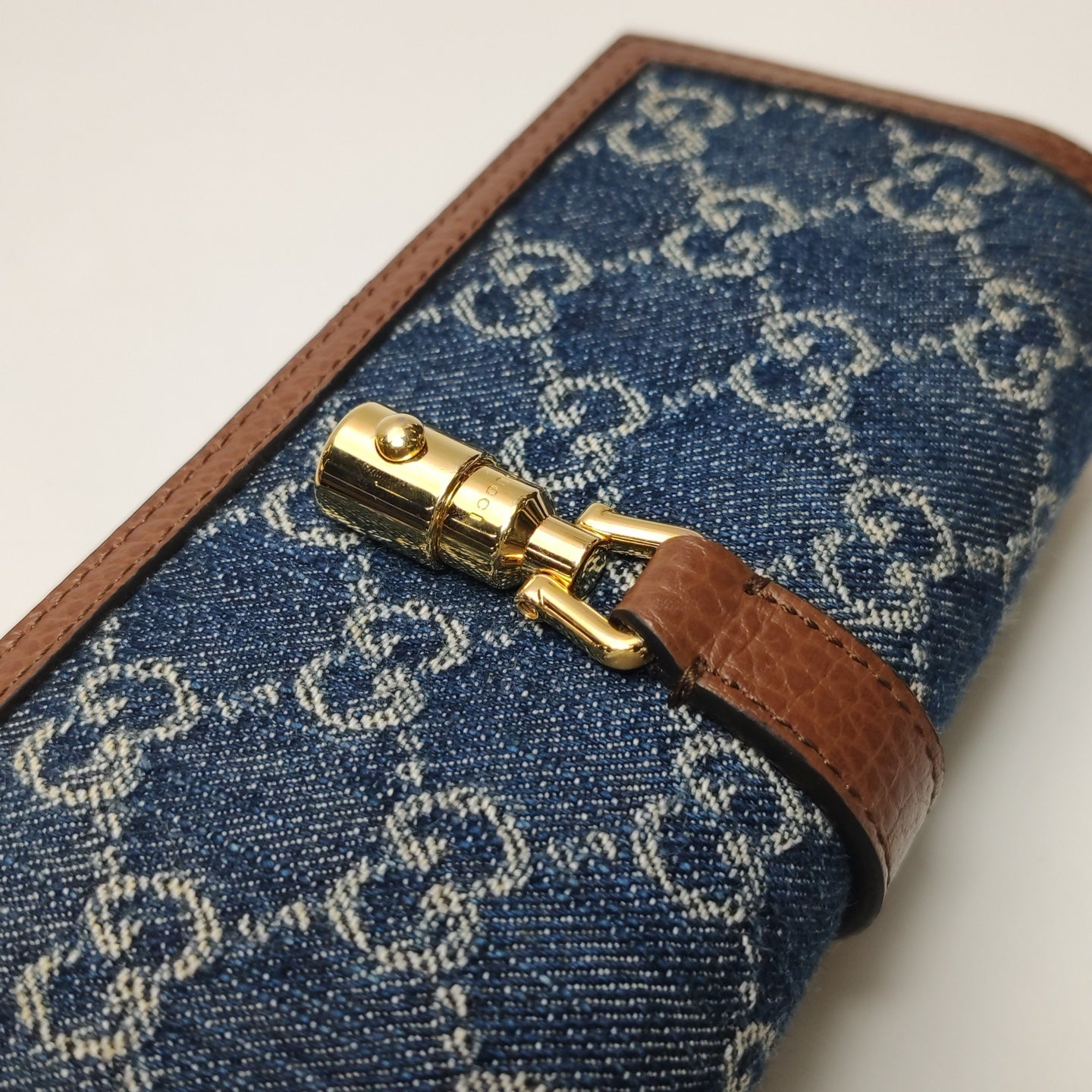 Gucci - Jackie 1961 WOC - Denim with leather trim - Blue - (mini)