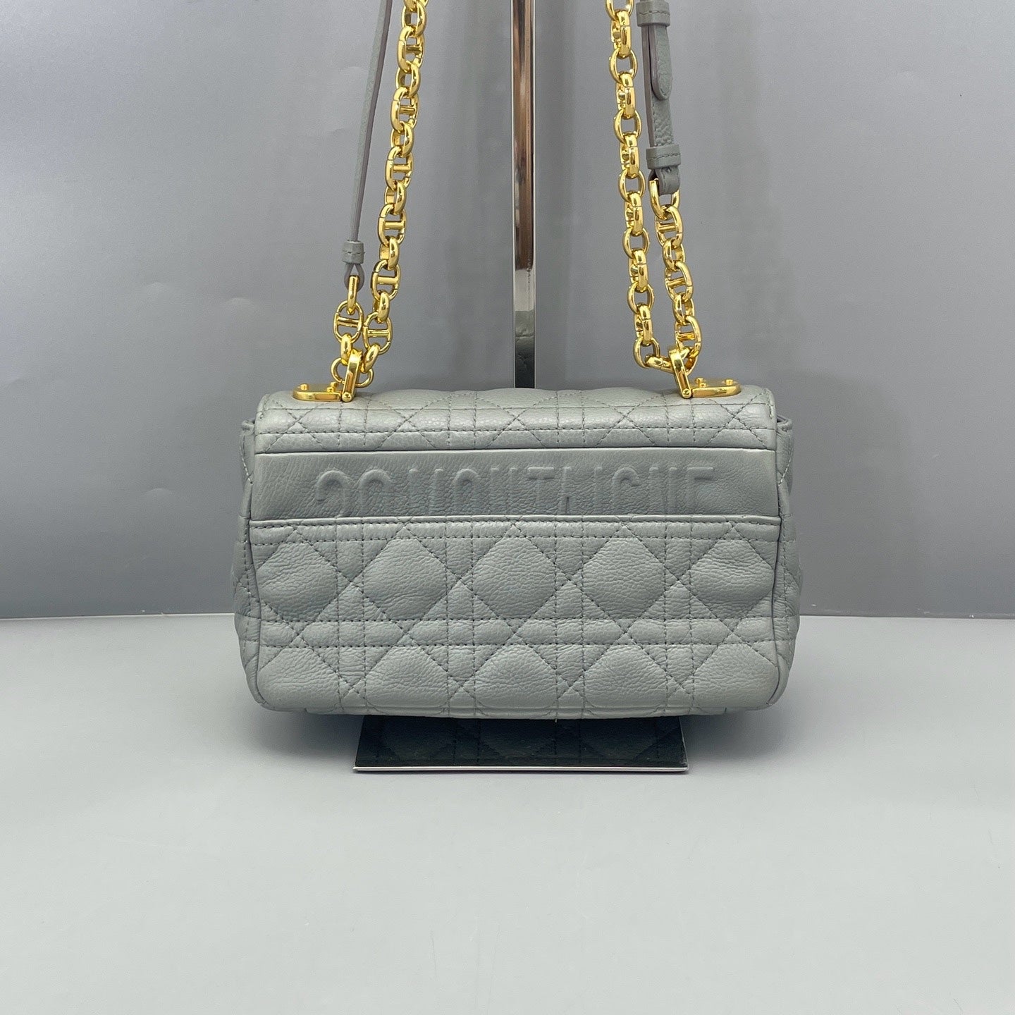 Dior - Caro Chain Bag - Grained calfskin leather - Haze Blue - (Mini)