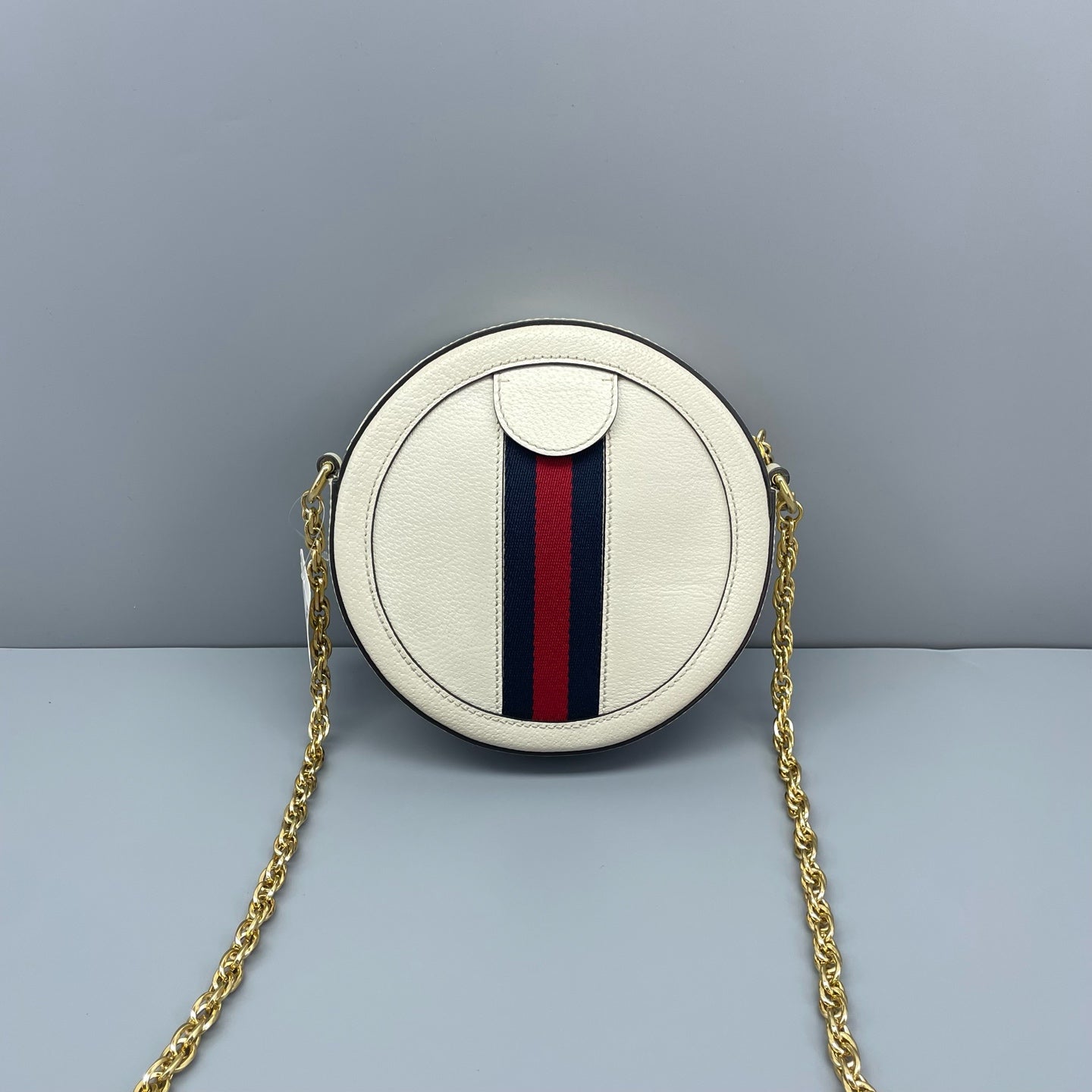 Gucci - Marmont Round Shoulder Bag - Grained leather - White - (mini)