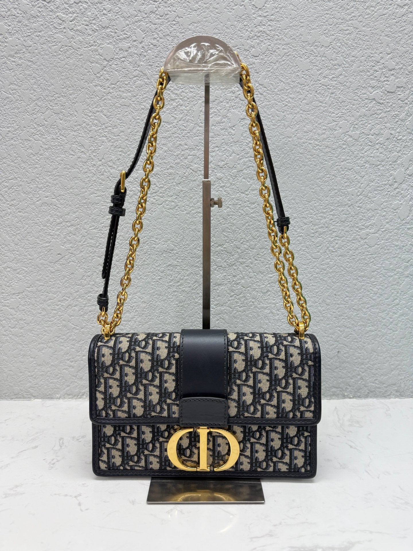 Dior - Montaigne Flap Bag - Dior Oblique Canvas with Leather Trim - Multicolour - (Medium)