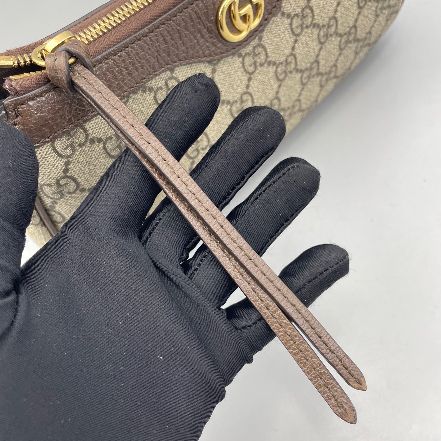 Gucci - Ophidia Shoulder Bag - GG Supreme canvas with leather trim - Beige and Brown with Gold-Tone Hardware - (mini)