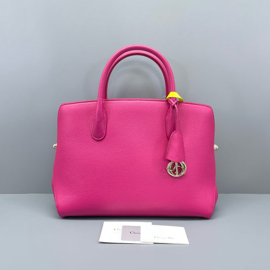 Dior - Tote Bag with DIOR Charms - Pebbled leather - Pink - (Medium)