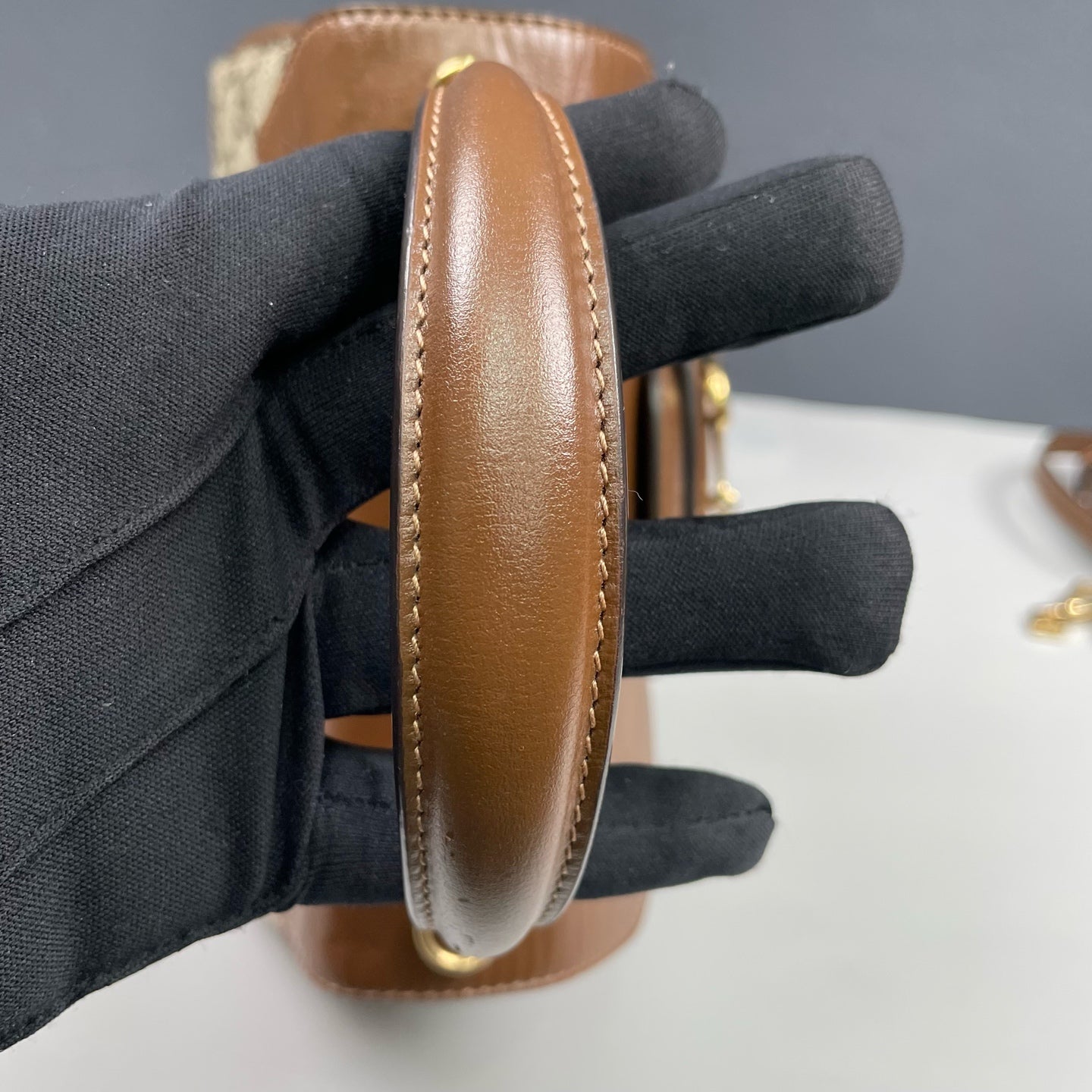 Gucci - Horsebit 1955 Messenger Bag - GG Supreme coated canvas with brown leather trim - Brown - (small)