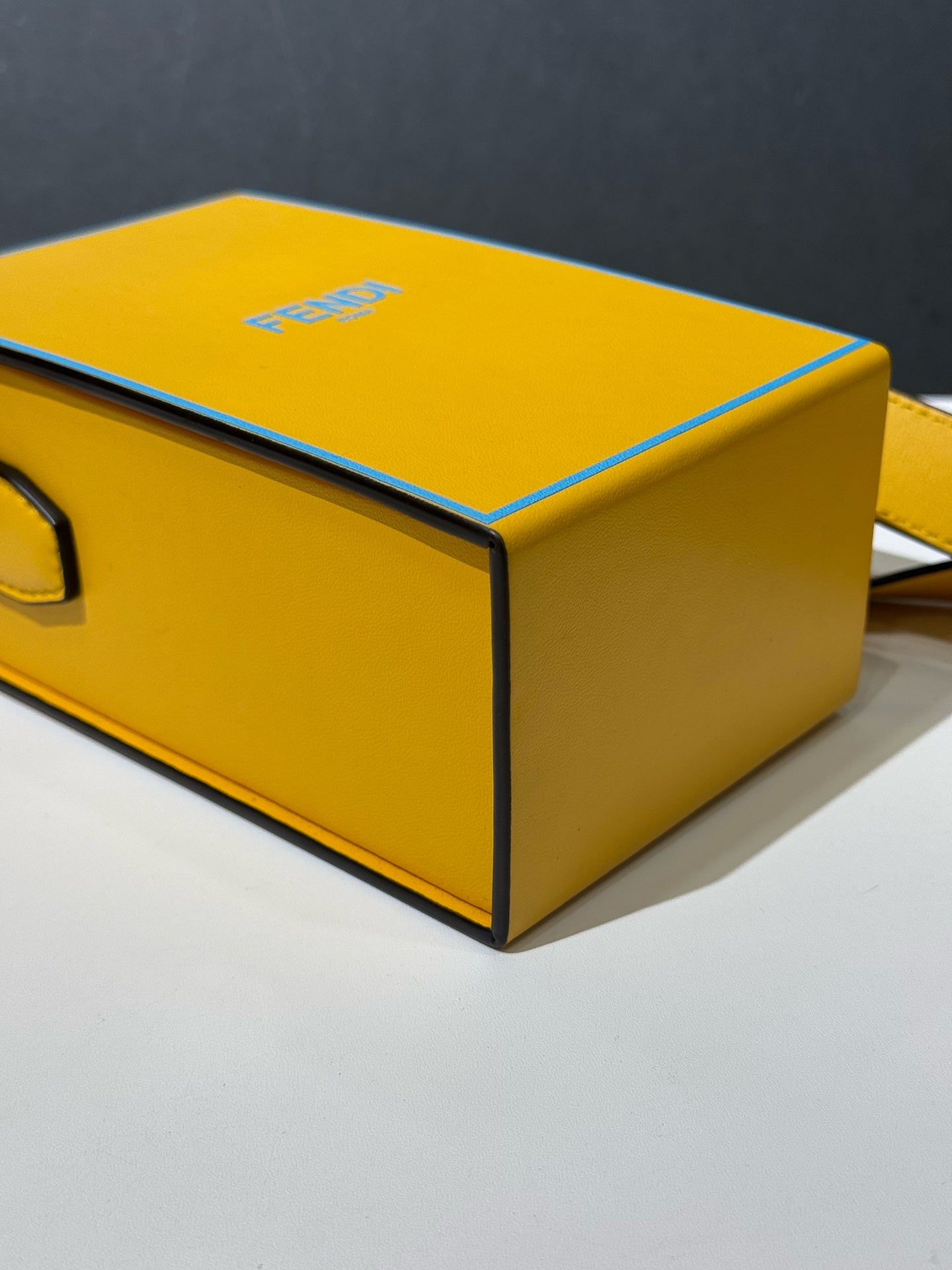 Fendi - Pack Box Bag - Calfskin leather - Yellow - (mini)