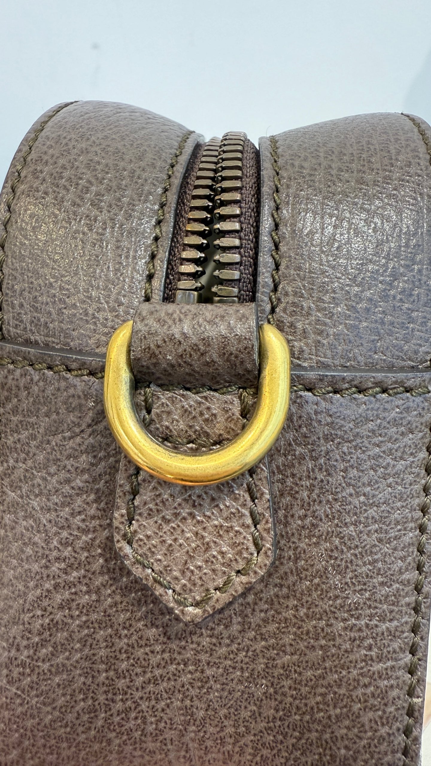 Gucci - Tiger Head Camera Bag - GG Supreme coated canvas with pebbled leather trim - Brown - (Small)